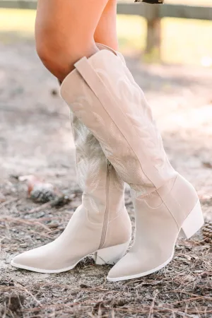 On My Mind Beige Brown Western Boots