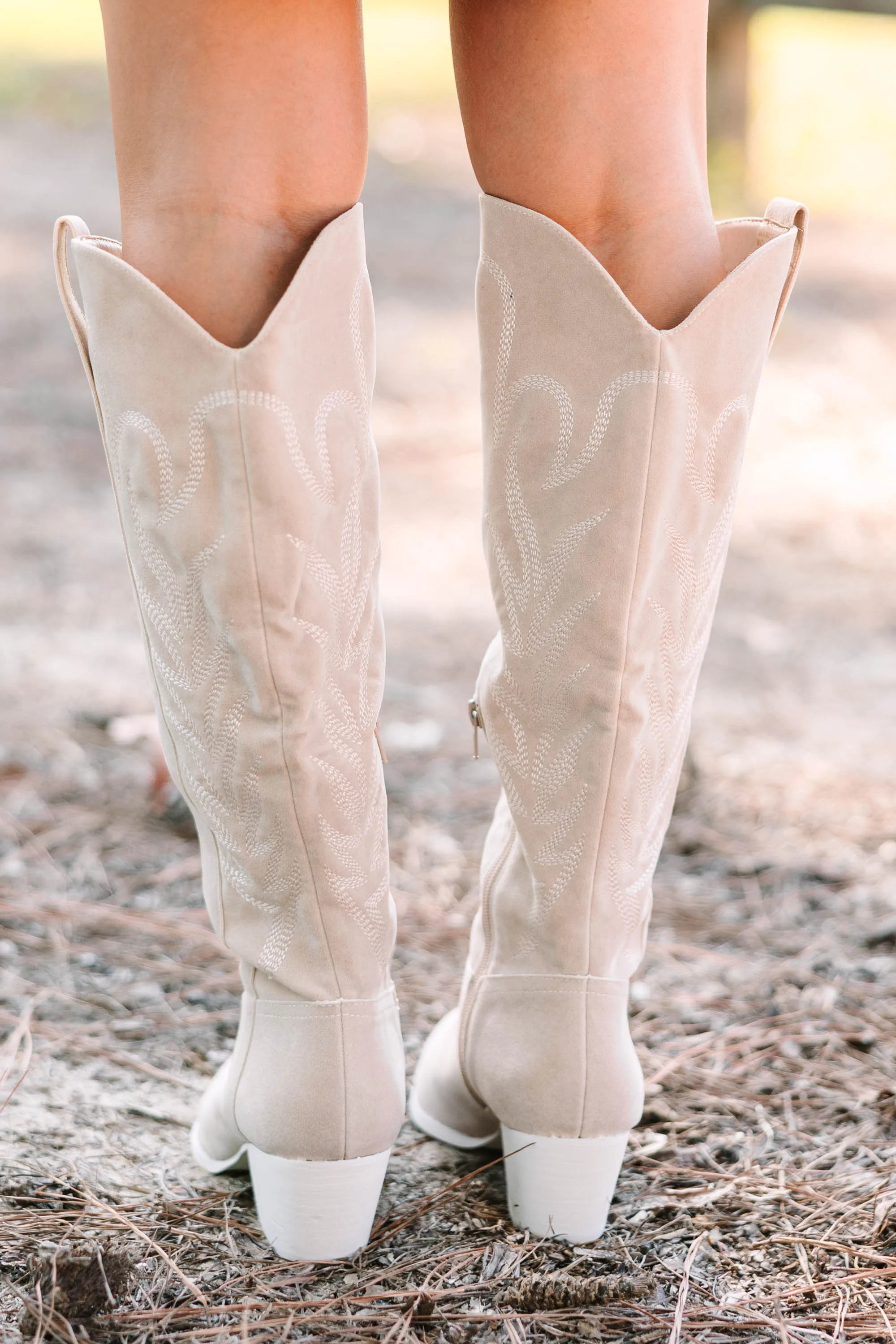 On My Mind Beige Brown Western Boots