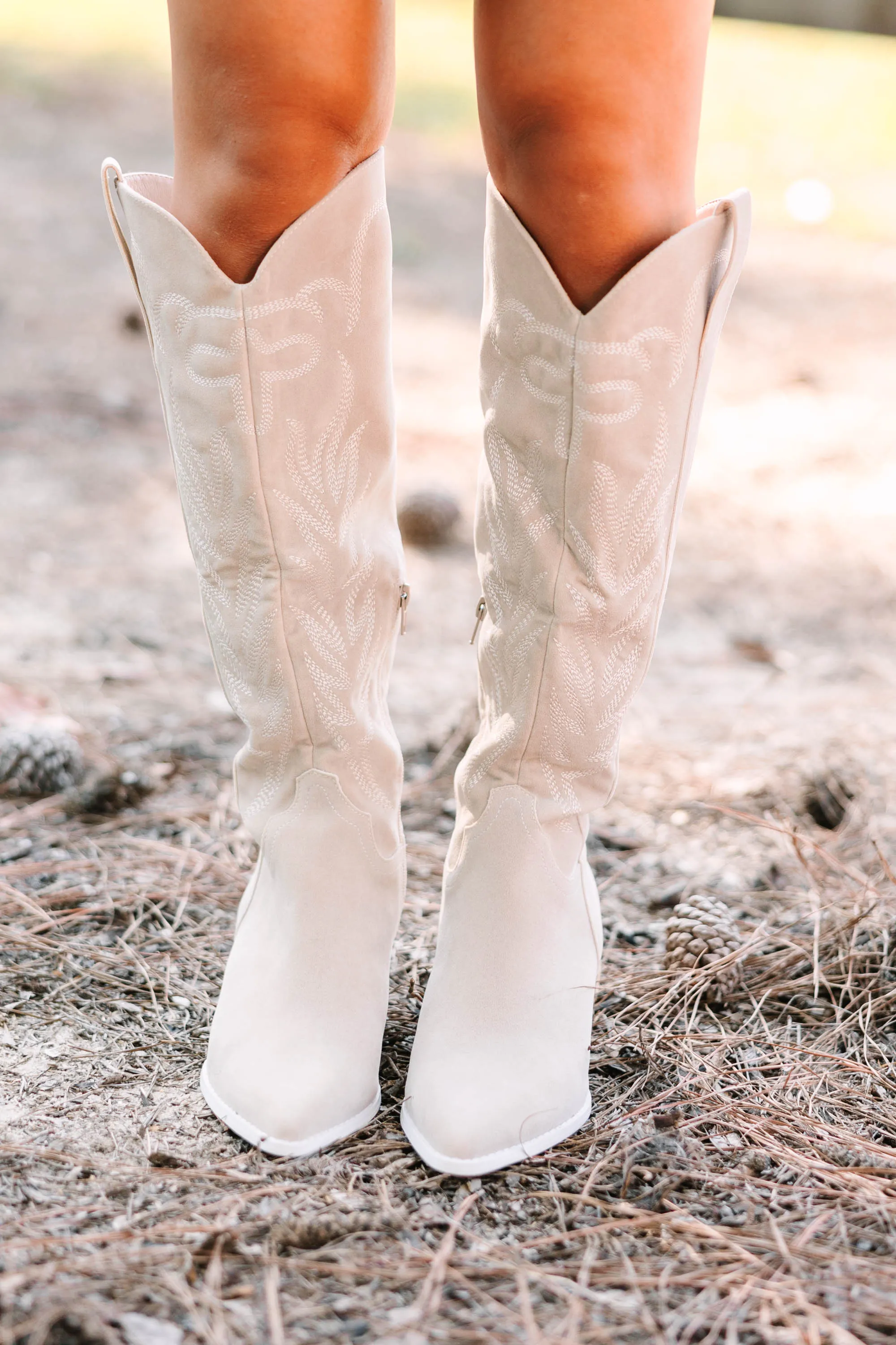 On My Mind Beige Brown Western Boots