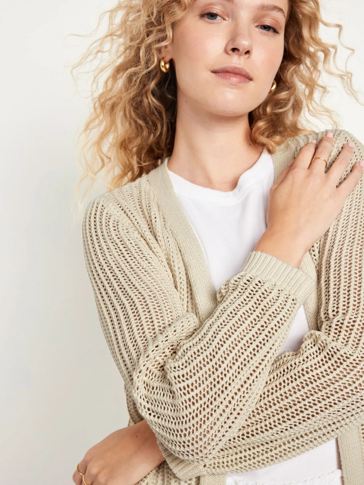 Open-Front Longline Sweater for Women