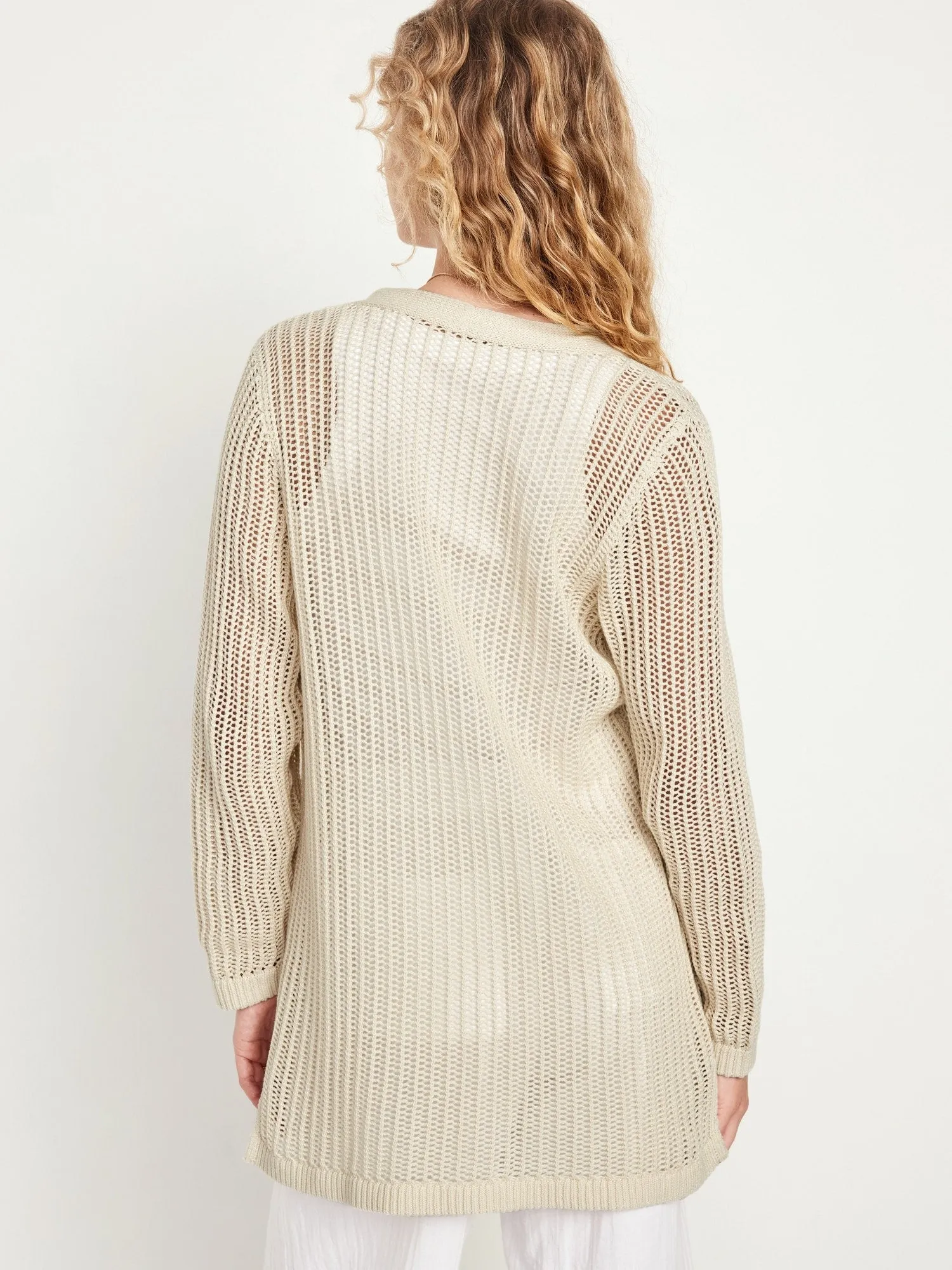 Open-Front Longline Sweater for Women