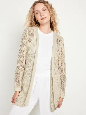 Open-Front Longline Sweater for Women
