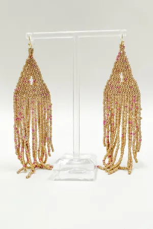Ottaviah Beaded Tassel Drop Earrings