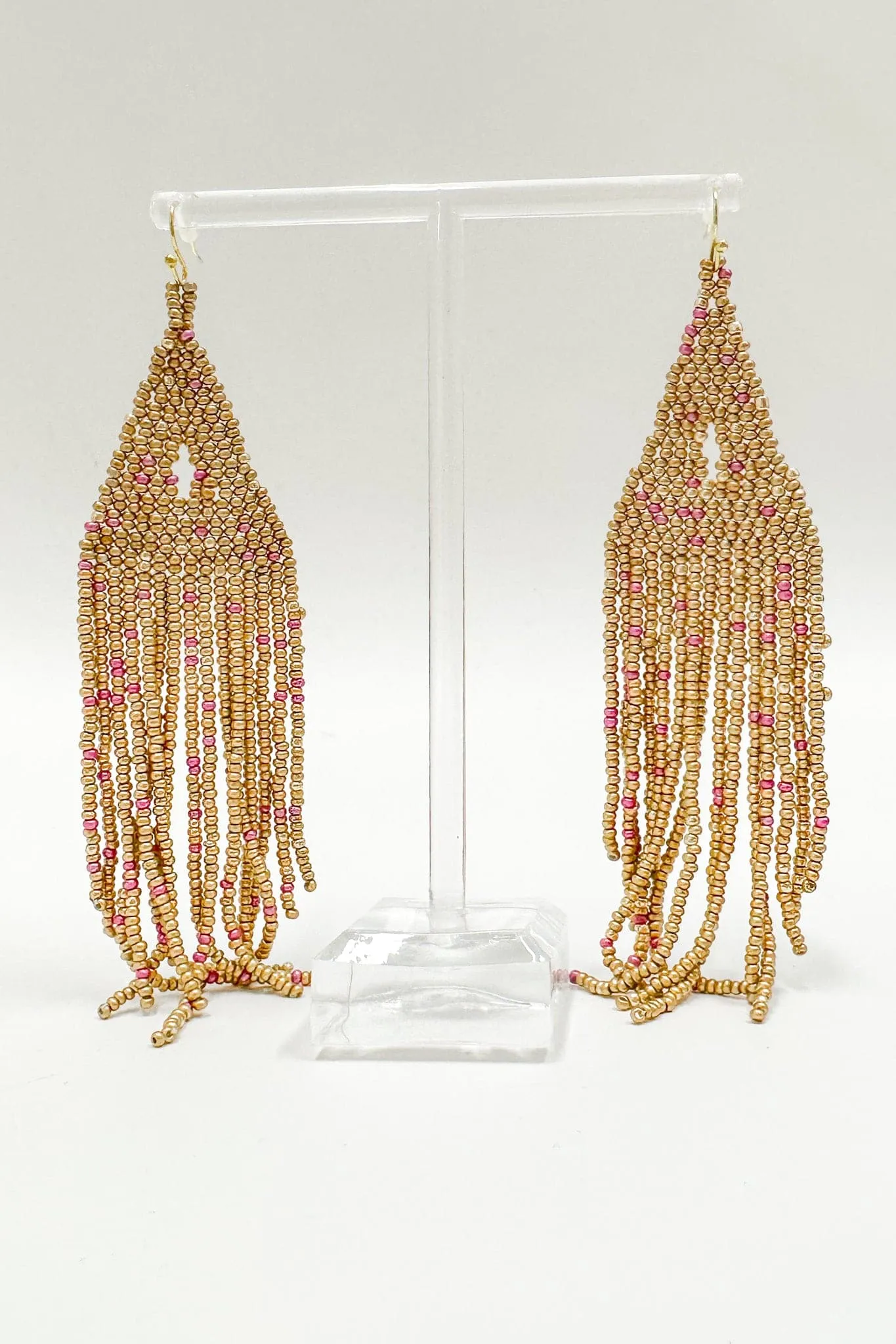 Ottaviah Beaded Tassel Drop Earrings