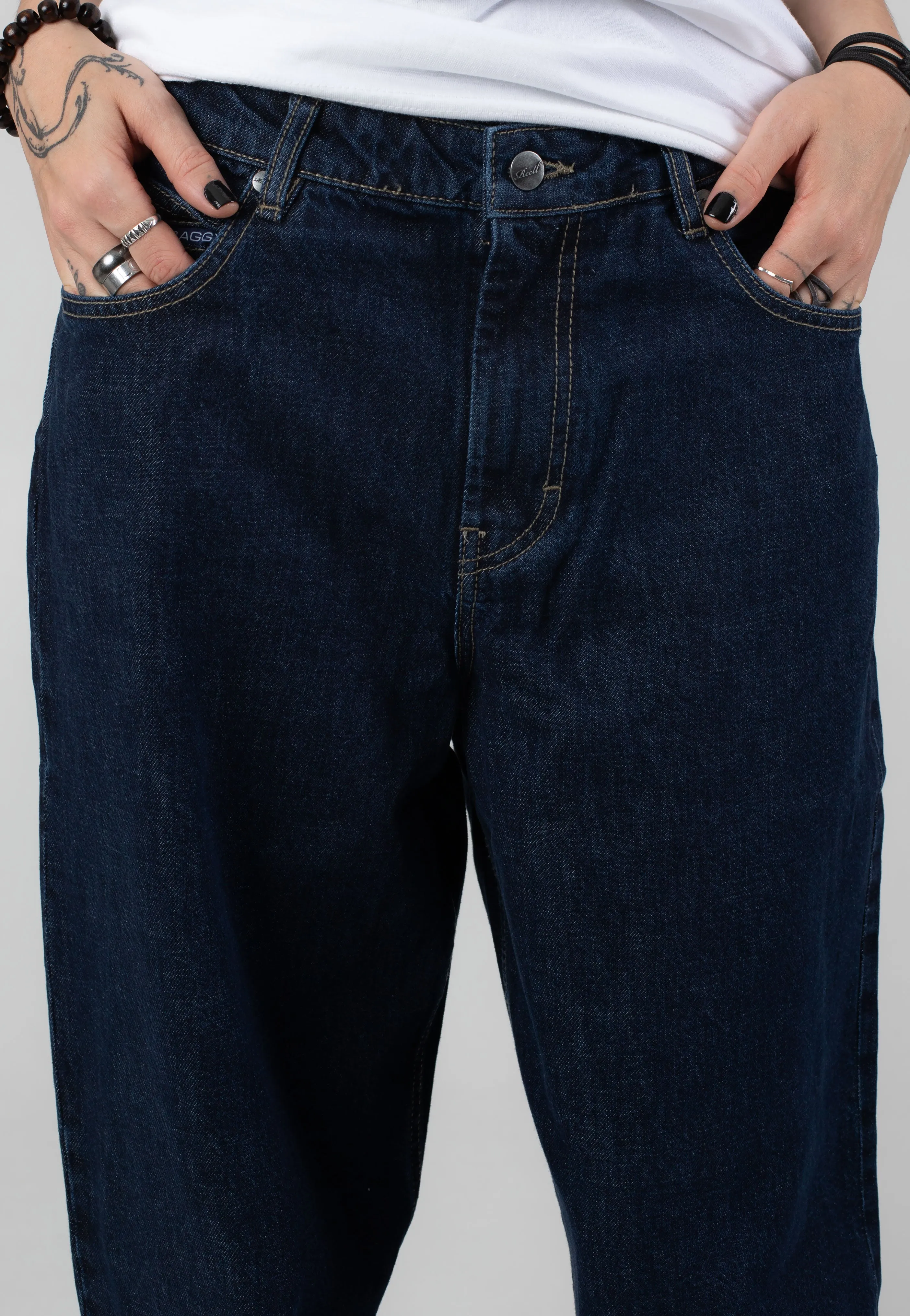 REELL - Women Chlo Baggy Iconic Dark Stone - Jeans