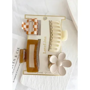Samantha Hair Clip Set - Caramel