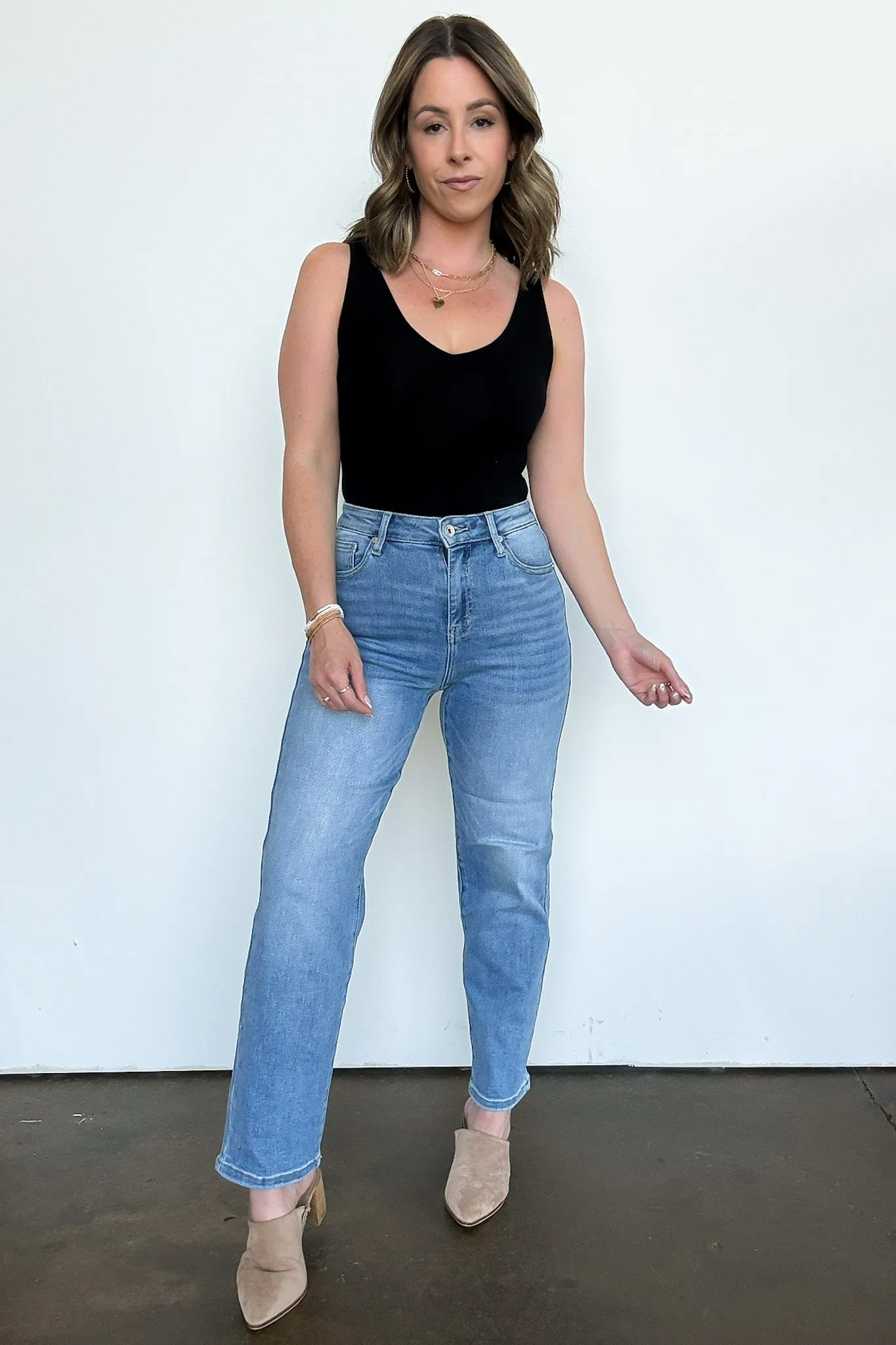 Shailene High Rise Relaxed Straight Mom Jeans