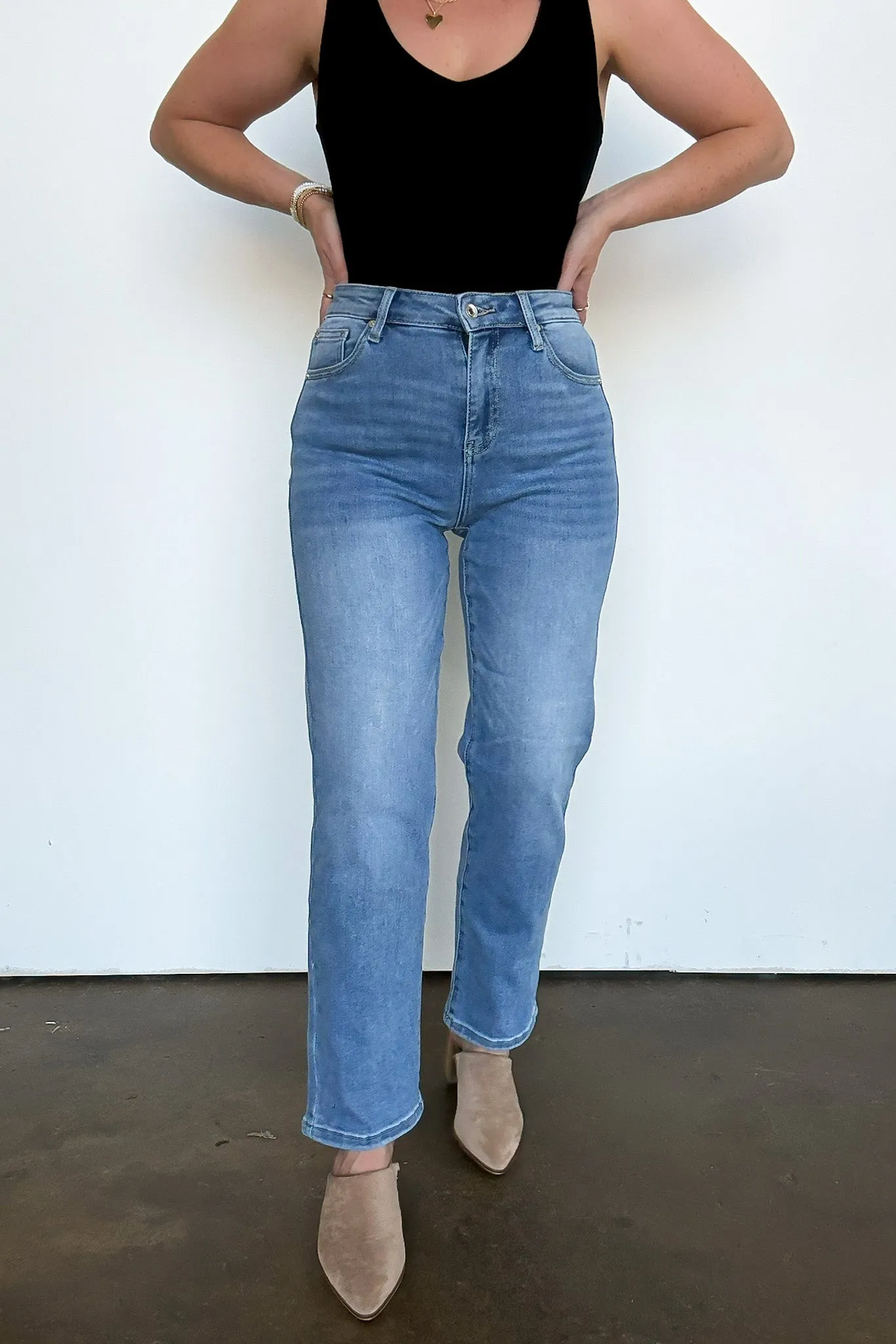 Shailene High Rise Relaxed Straight Mom Jeans