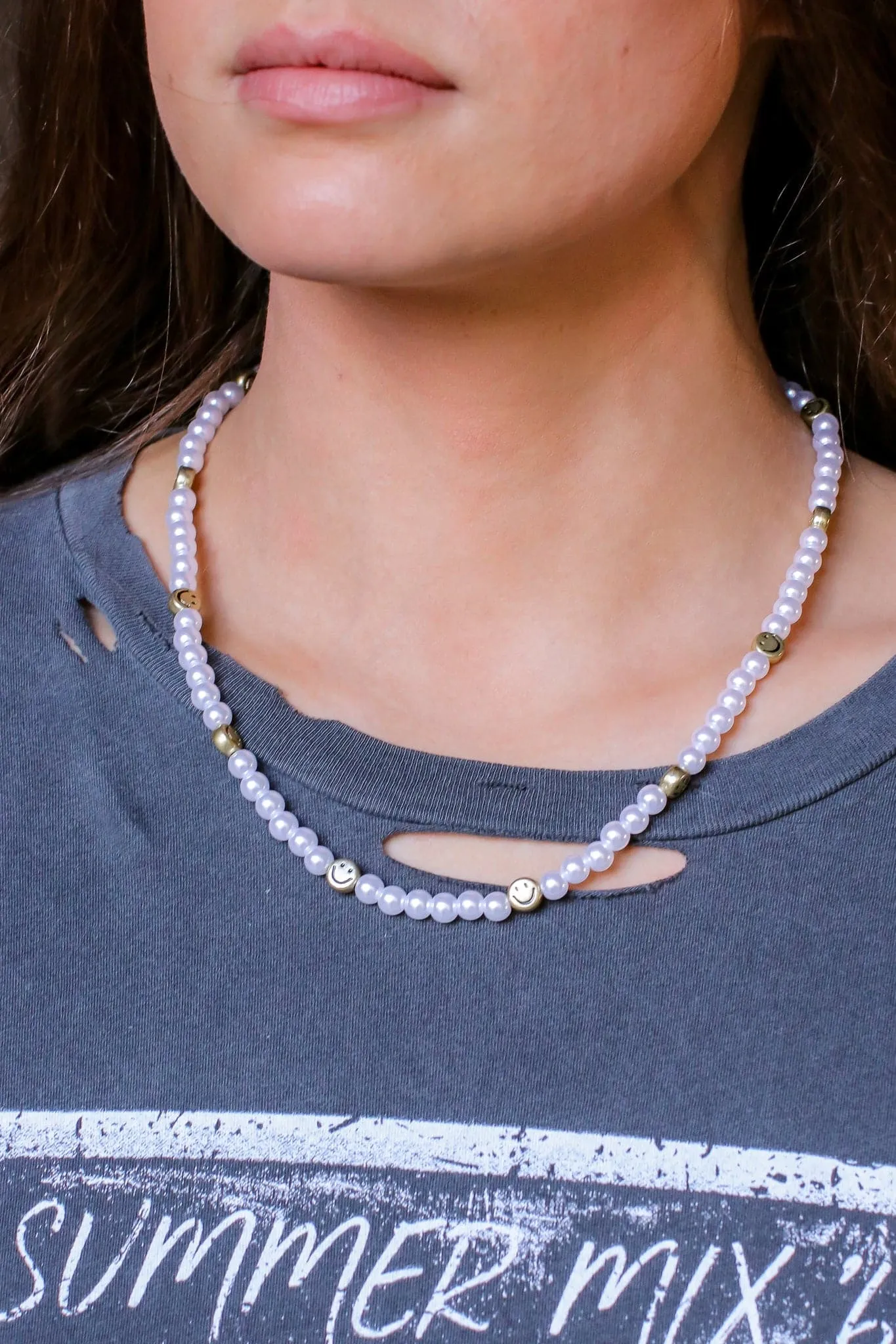Smile On Pearl Necklace