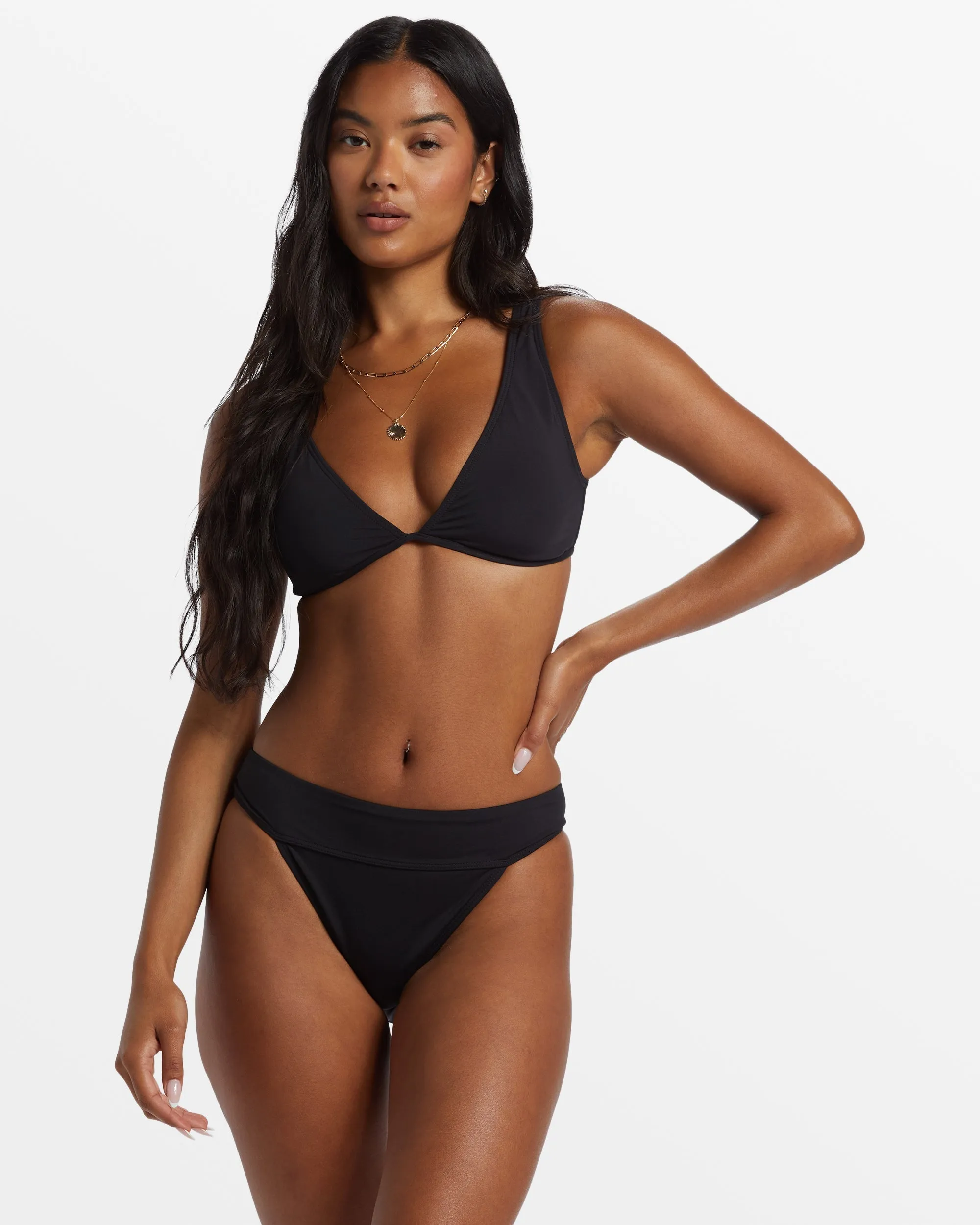 Sol Searcher Aruba Bikini Bottoms - Black Pebble Billabong
