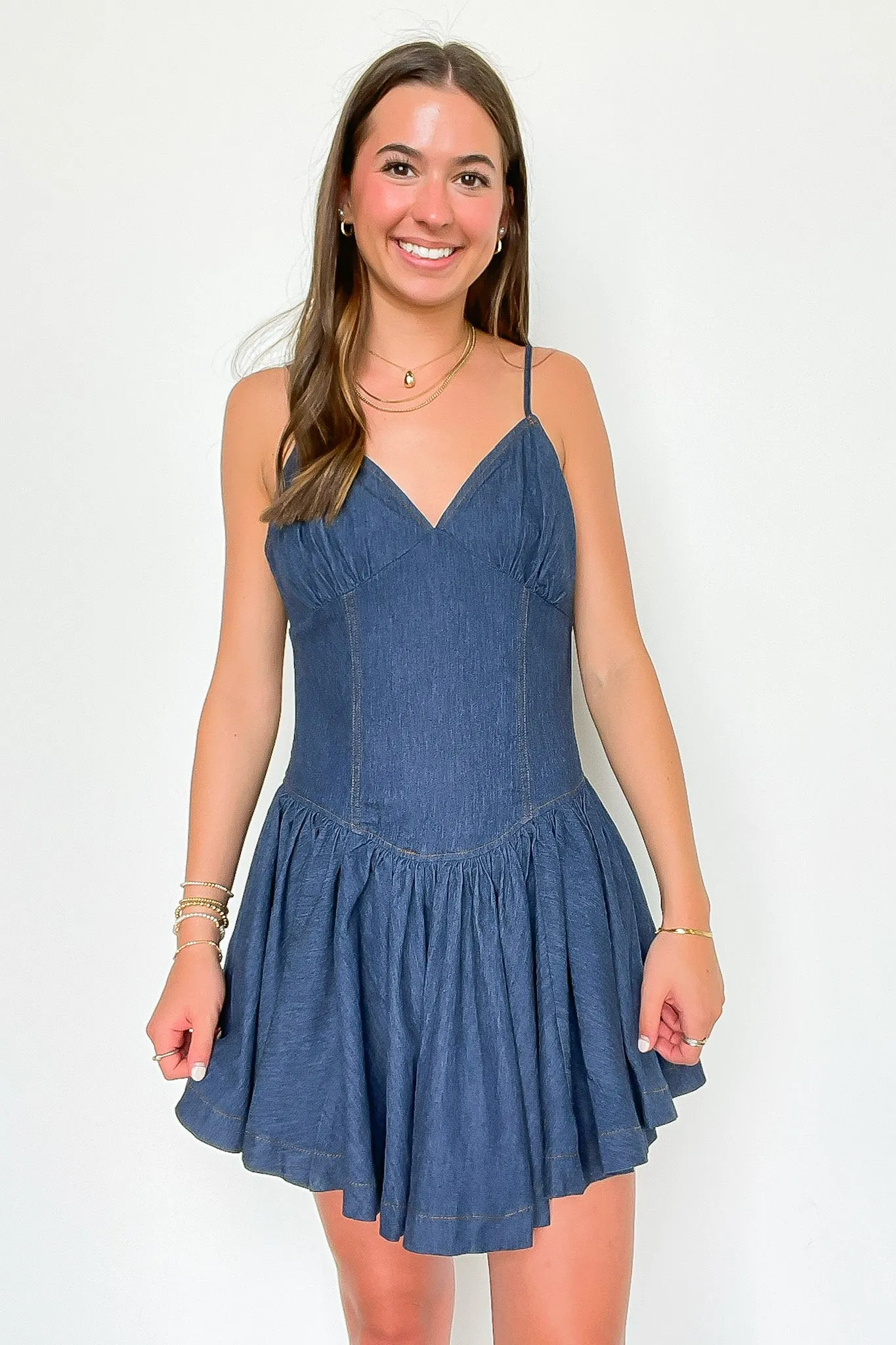 Stagecoach Fit Denim Flared Dress