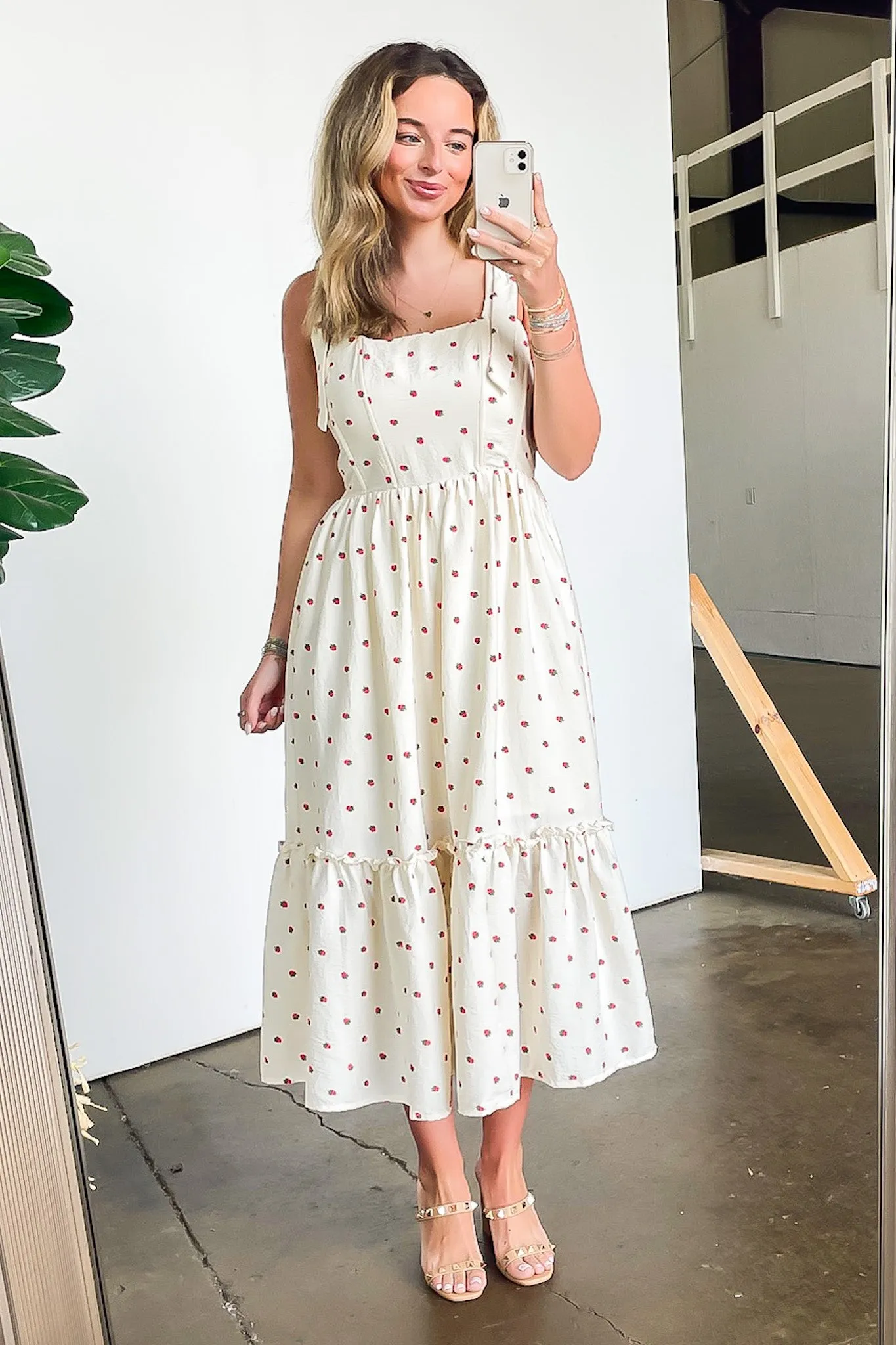 Strawberry Fields Tiered Dress
