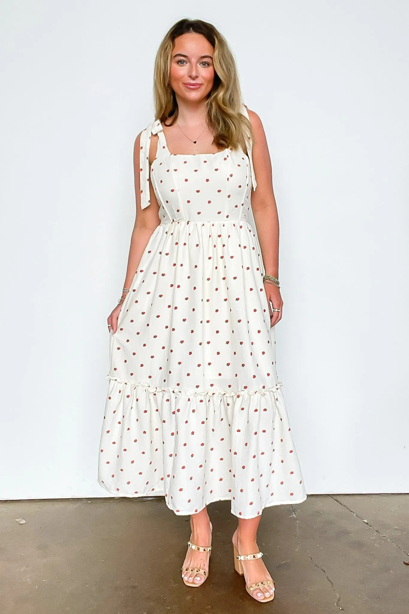 Strawberry Fields Tiered Dress