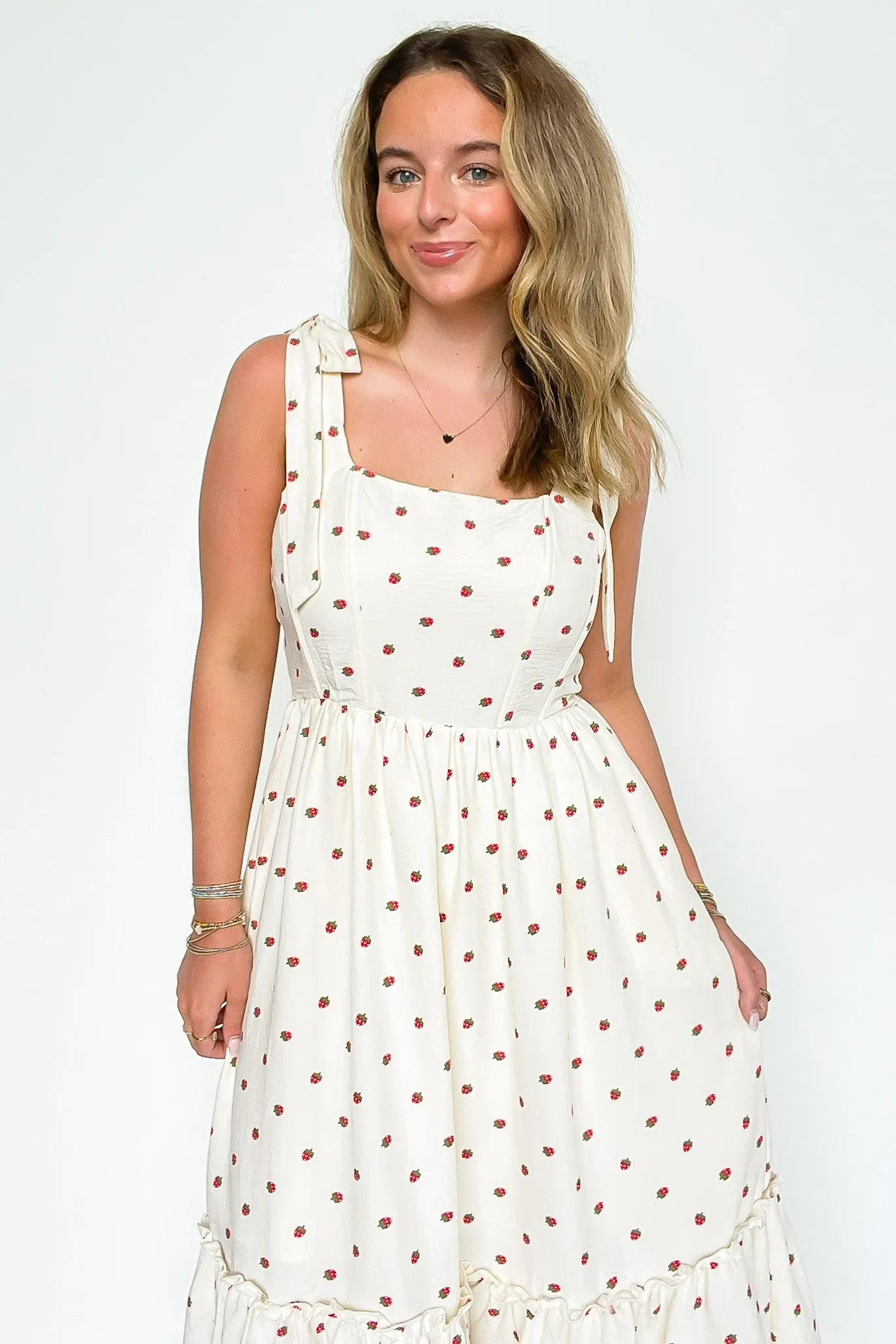 Strawberry Fields Tiered Dress