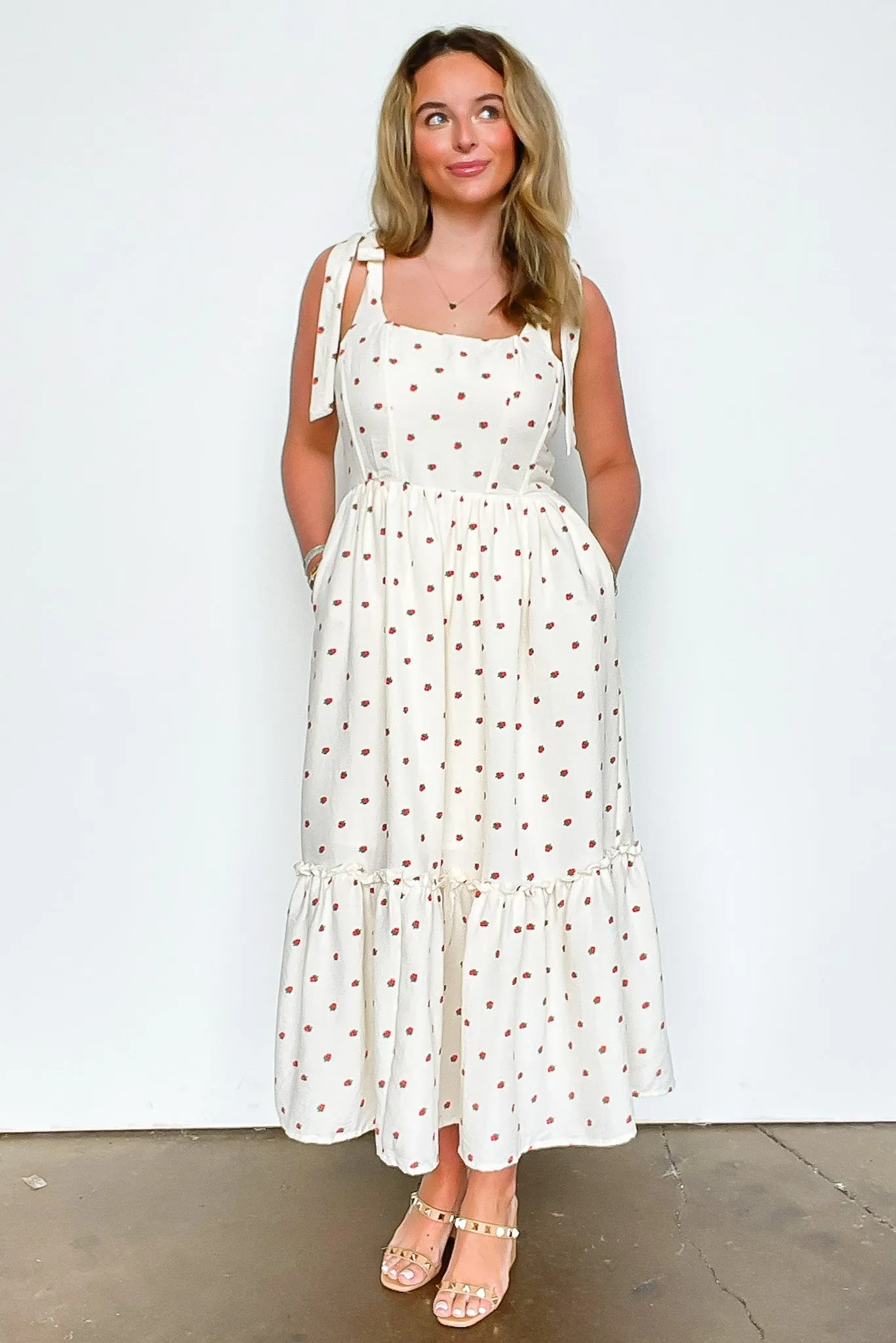 Strawberry Fields Tiered Dress