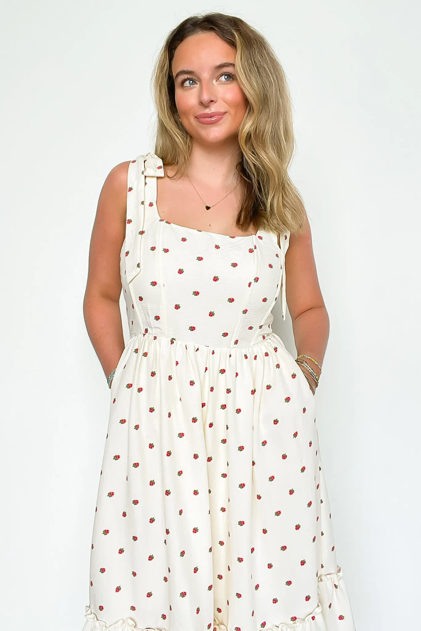 Strawberry Fields Tiered Dress