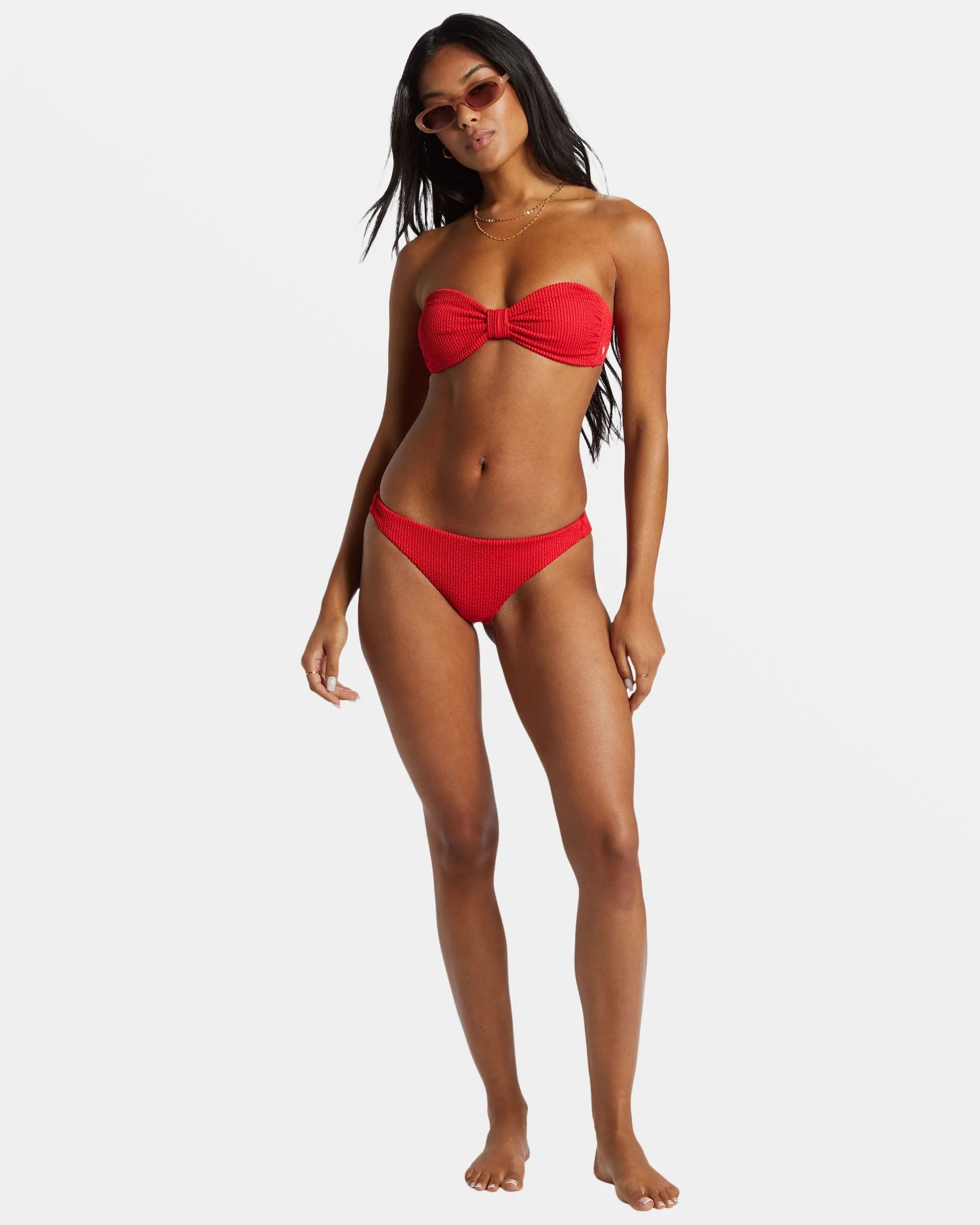 Summer High Tanga Bikini Bottoms - Fiesta Red Billabong