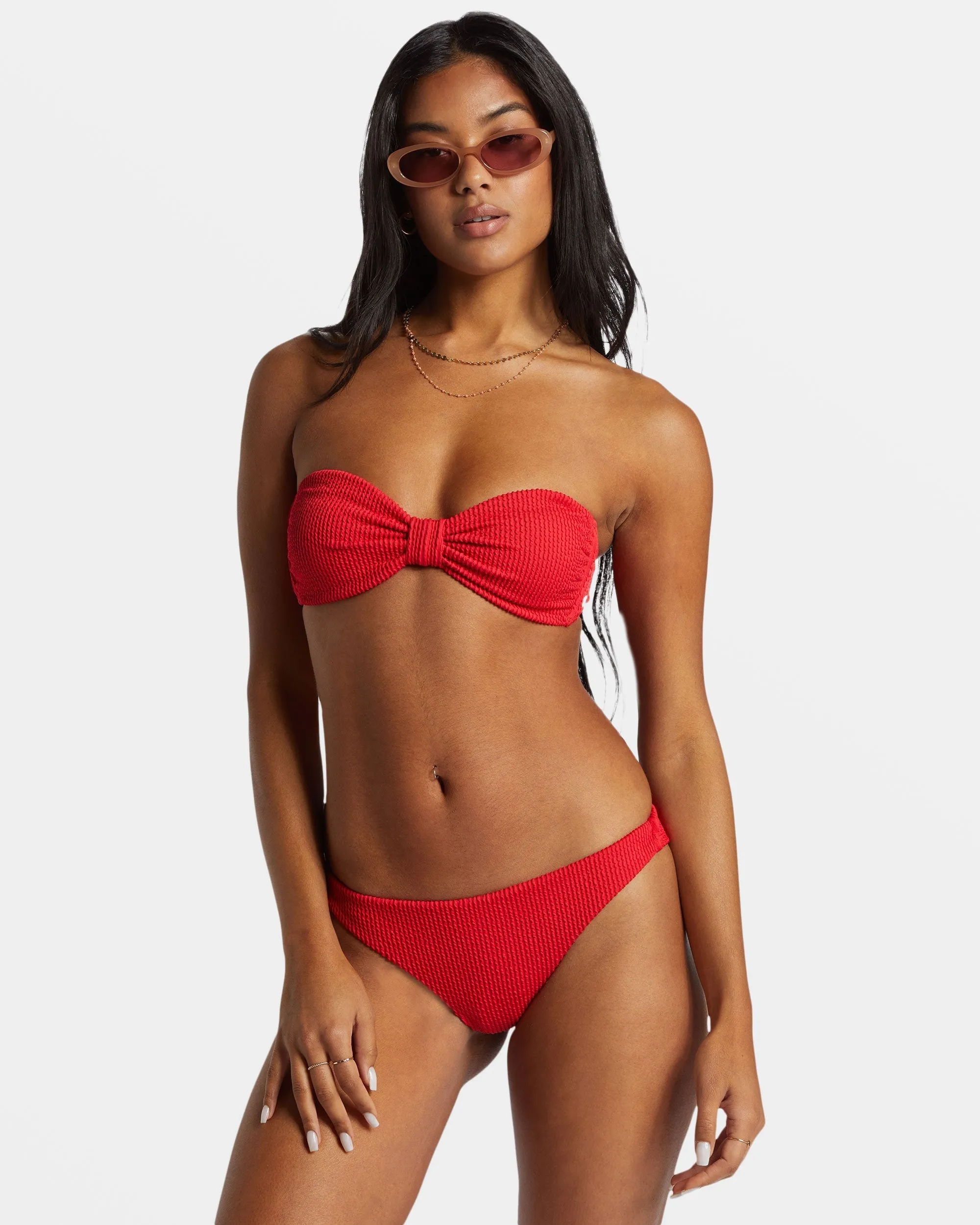 Summer High Tanga Bikini Bottoms - Fiesta Red Billabong