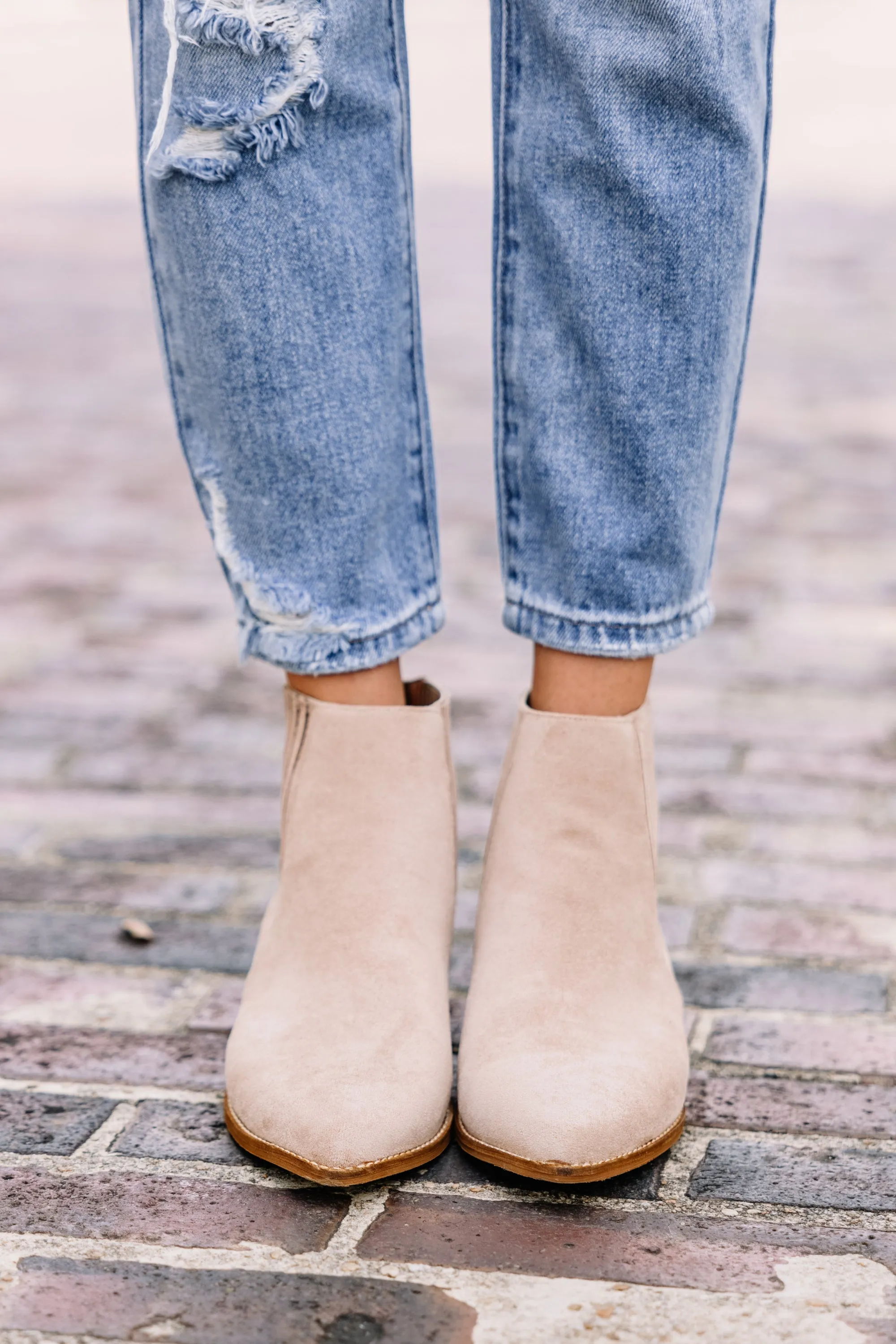 Take Care Taupe Brown Booties