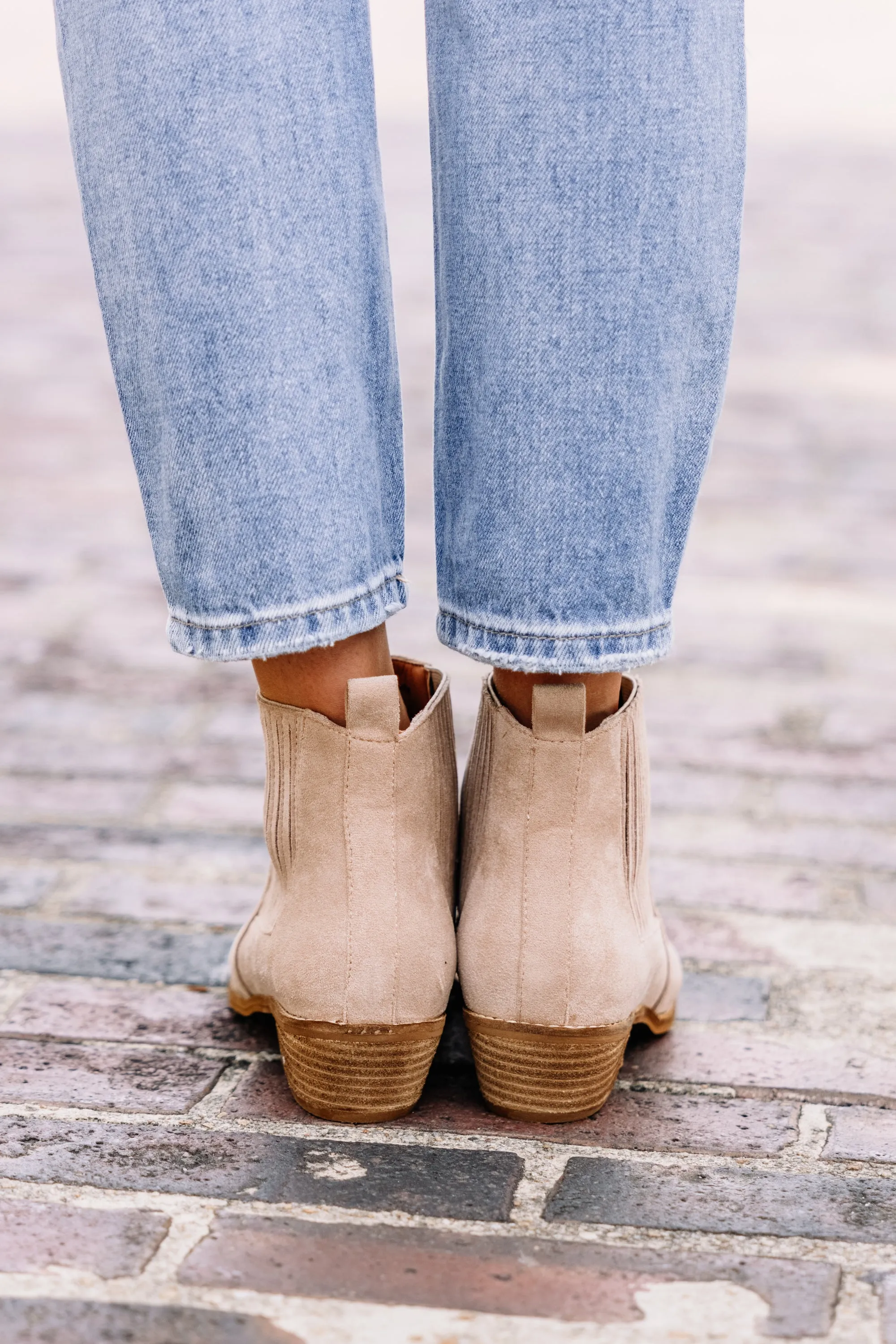 Take Care Taupe Brown Booties