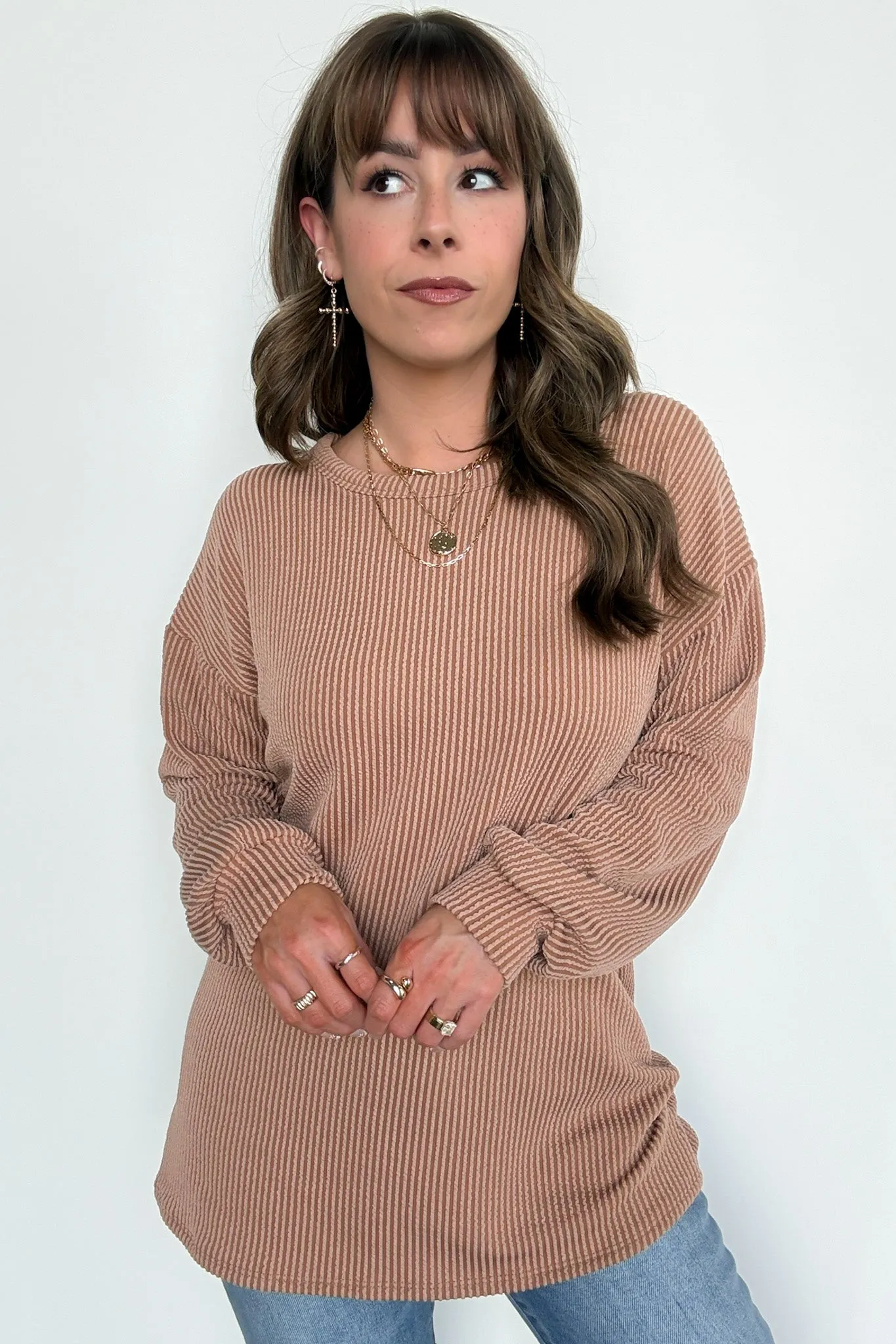 Taryn Ribbed Knit Puff Sleeve Top