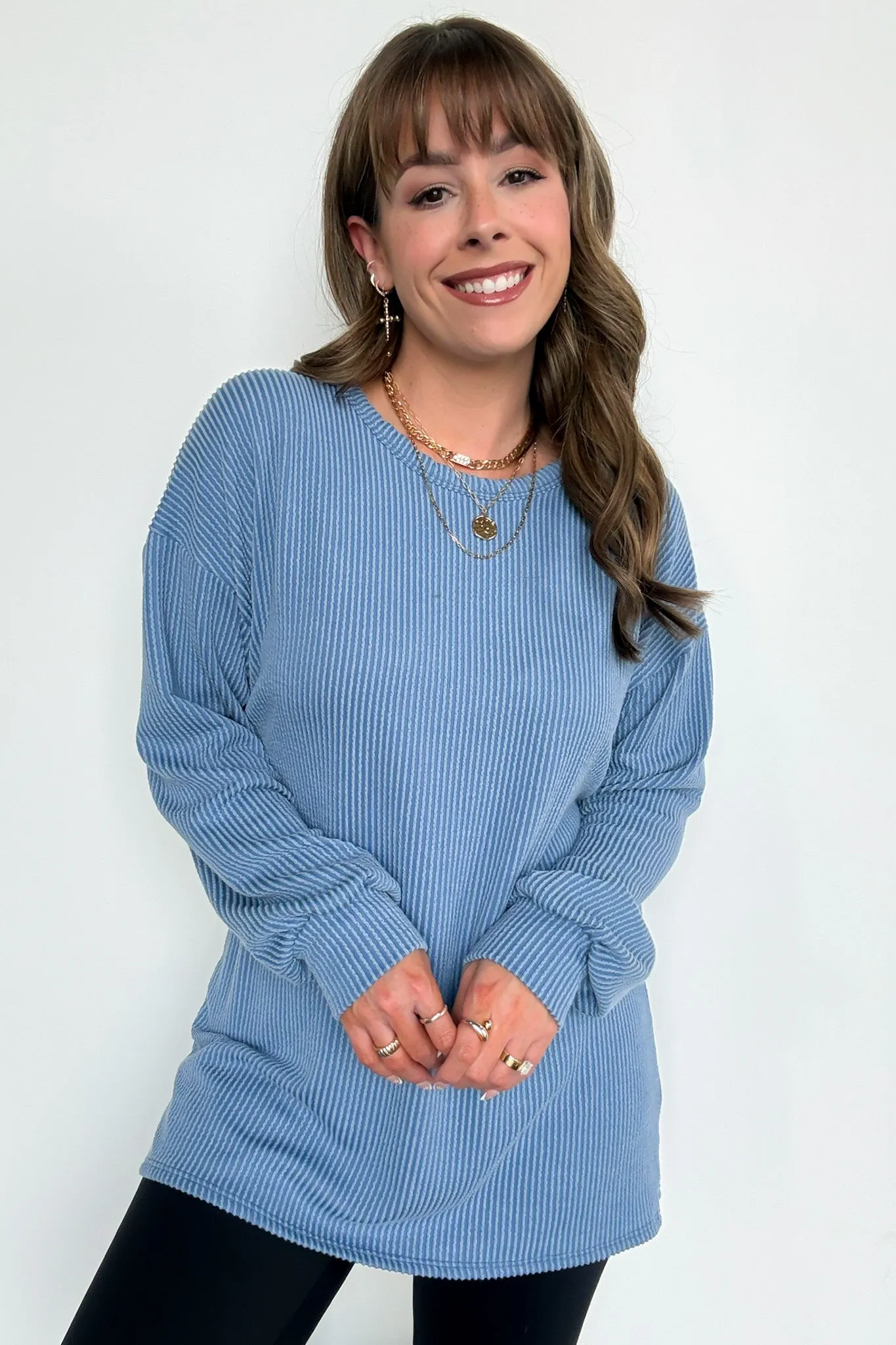 Taryn Ribbed Knit Puff Sleeve Top