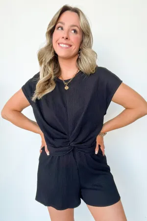 Tasiah Twist Front Short Sleeve Top and Shorts Set - FINAL SALE