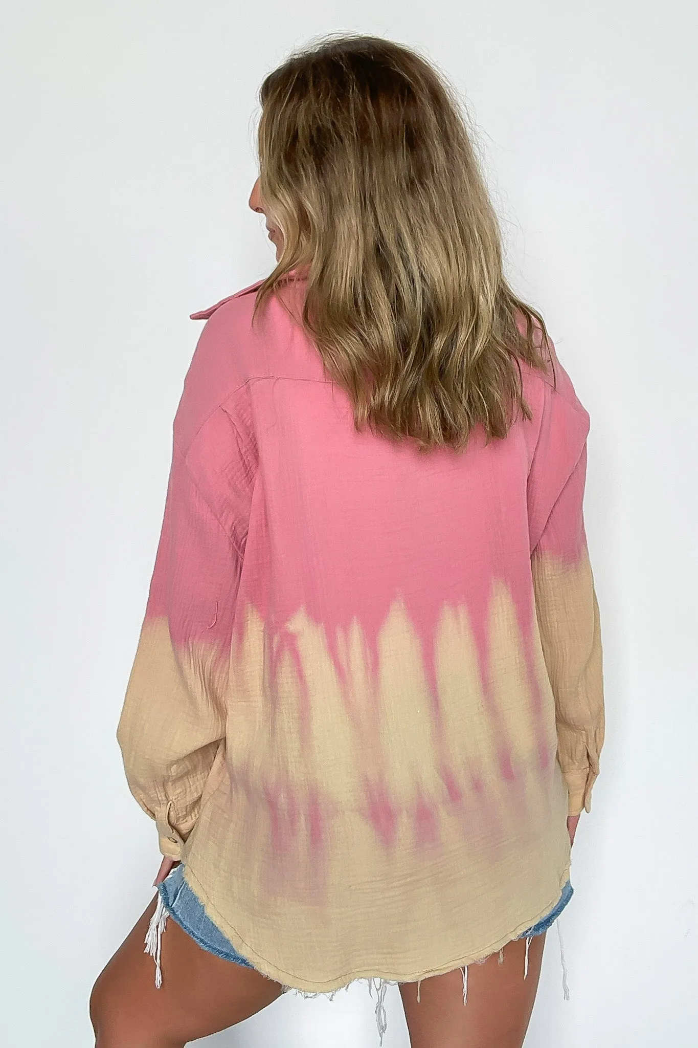 Teresa Button Down Tie Dye Top