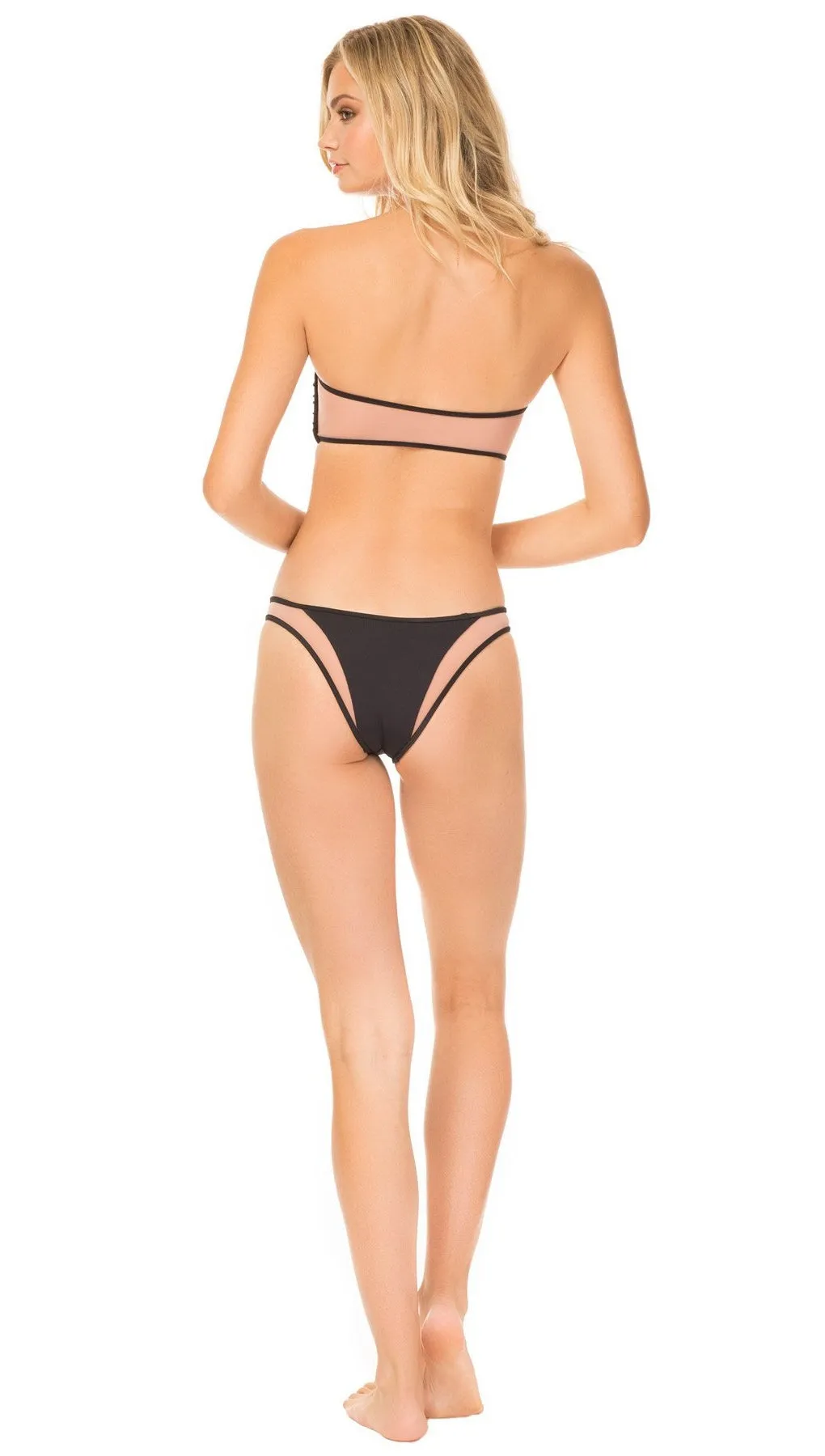Tori Praver Manon High Leg Cheeky Bikini Bottoms Black