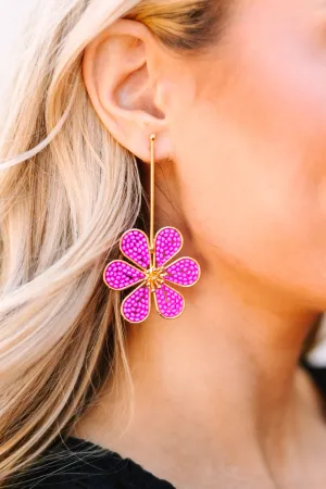 Treasure Jewels: Too Cute Pink Drop Daisy Earrings