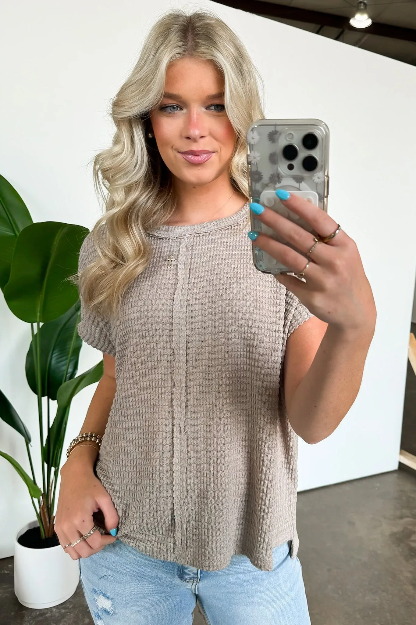 Viana Jacquard Open Knit Dolman Top - BACK IN STOCK