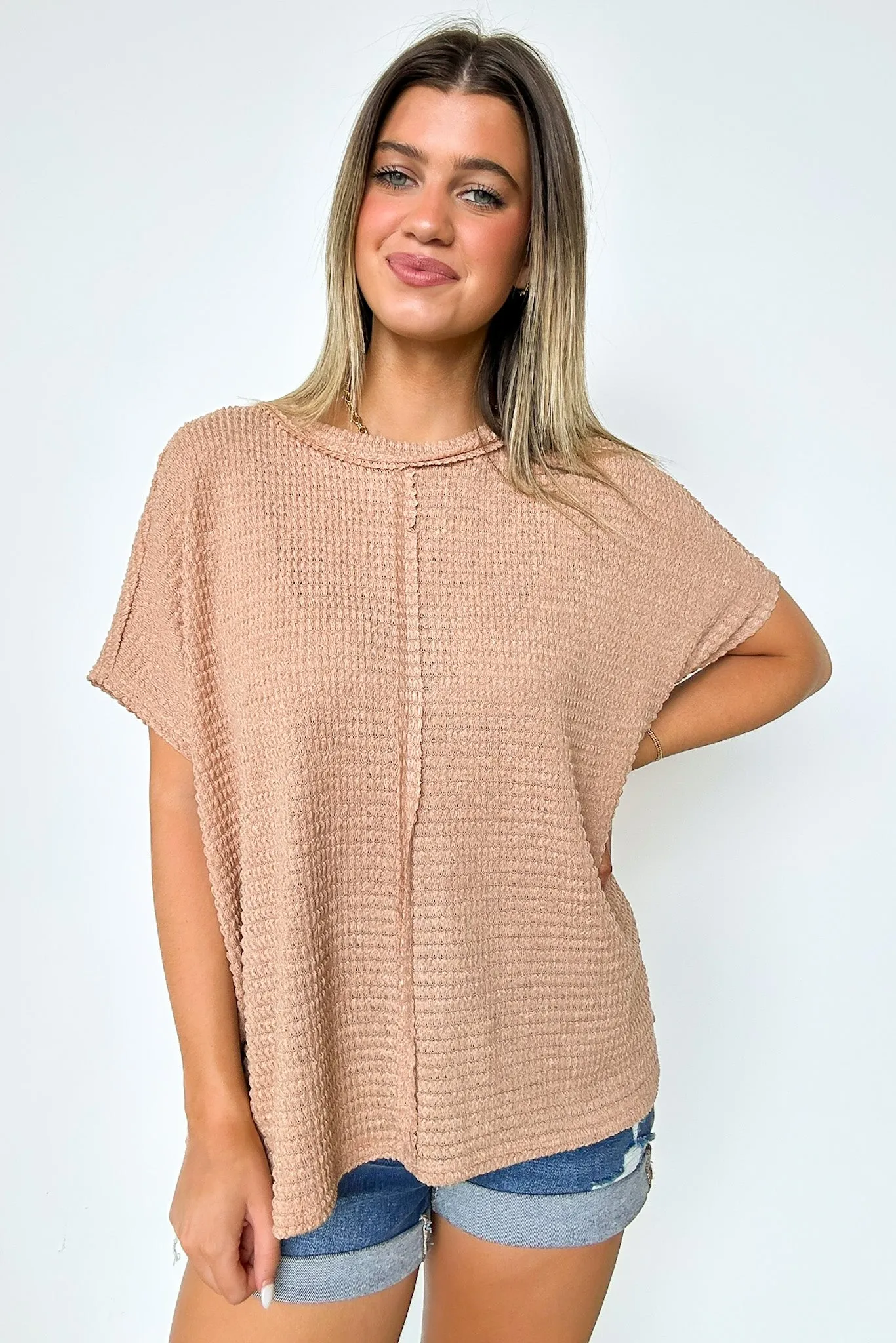 Viana Jacquard Open Knit Dolman Top - BACK IN STOCK