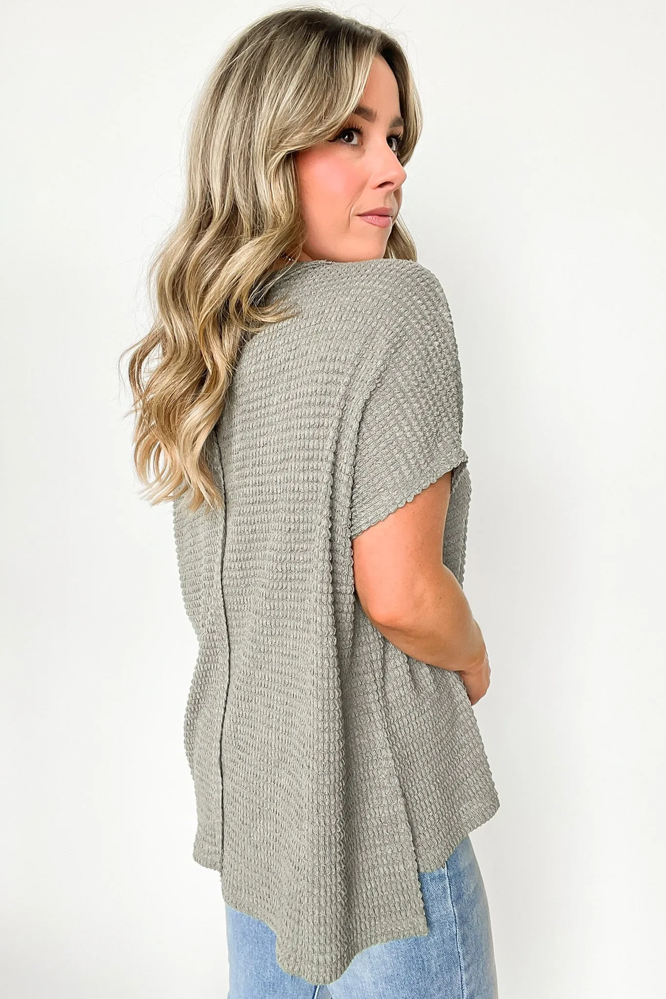 Viana Jacquard Open Knit Dolman Top - BACK IN STOCK