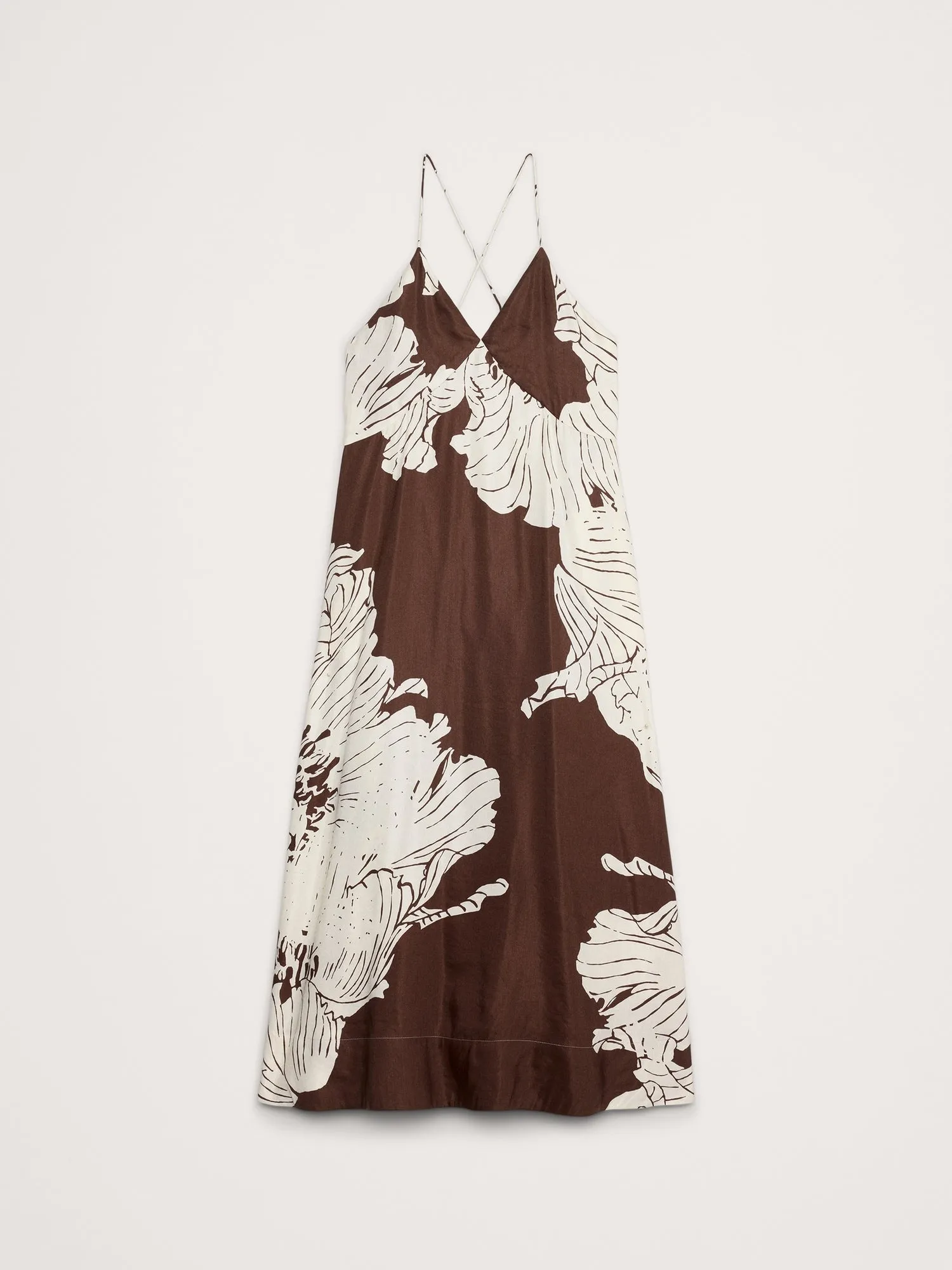 Viscose-Linen Maxi Dress BANANA REPUBLIC