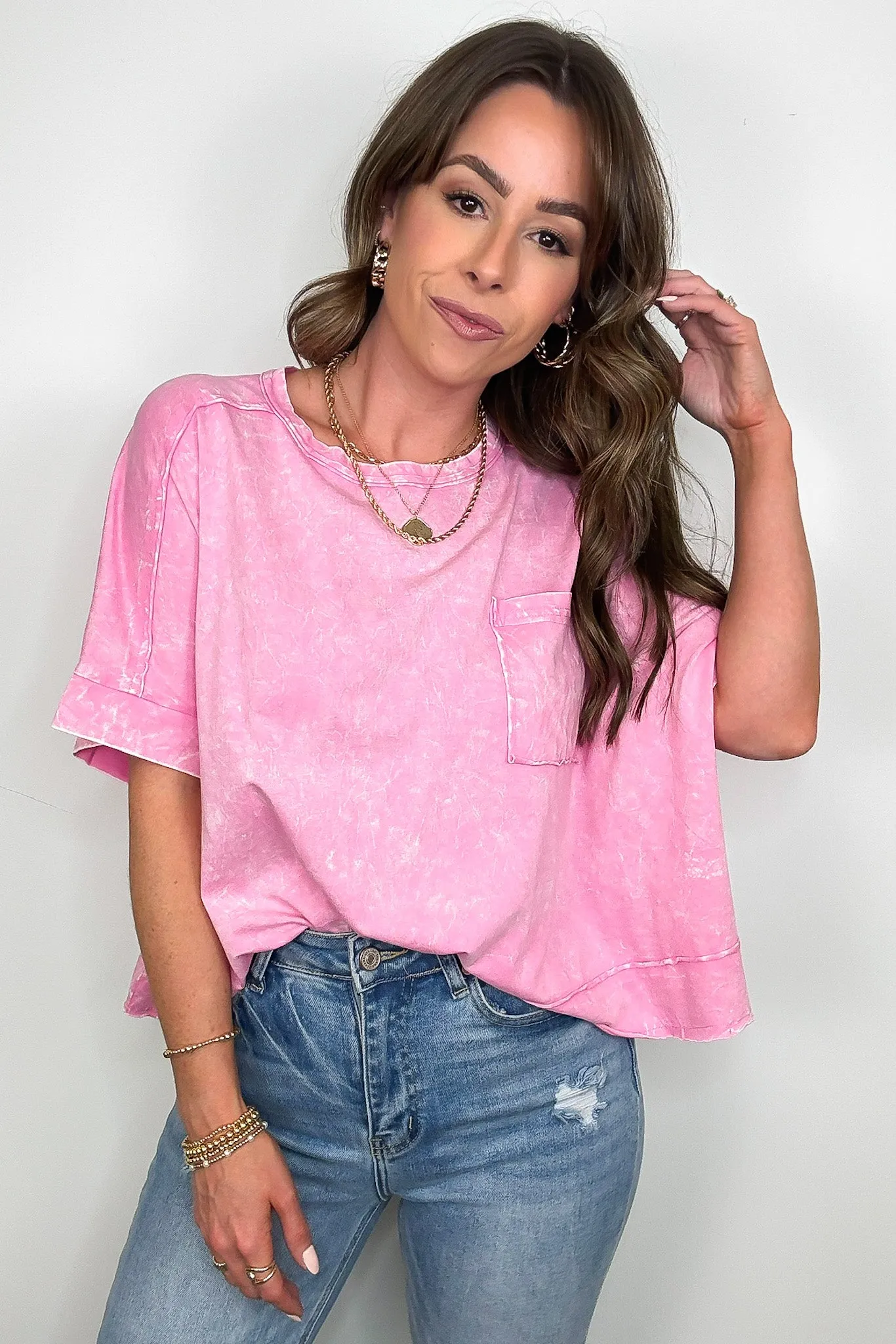 Vivid Aura Mineral Wash Oversized Tee - BACK IN STOCK