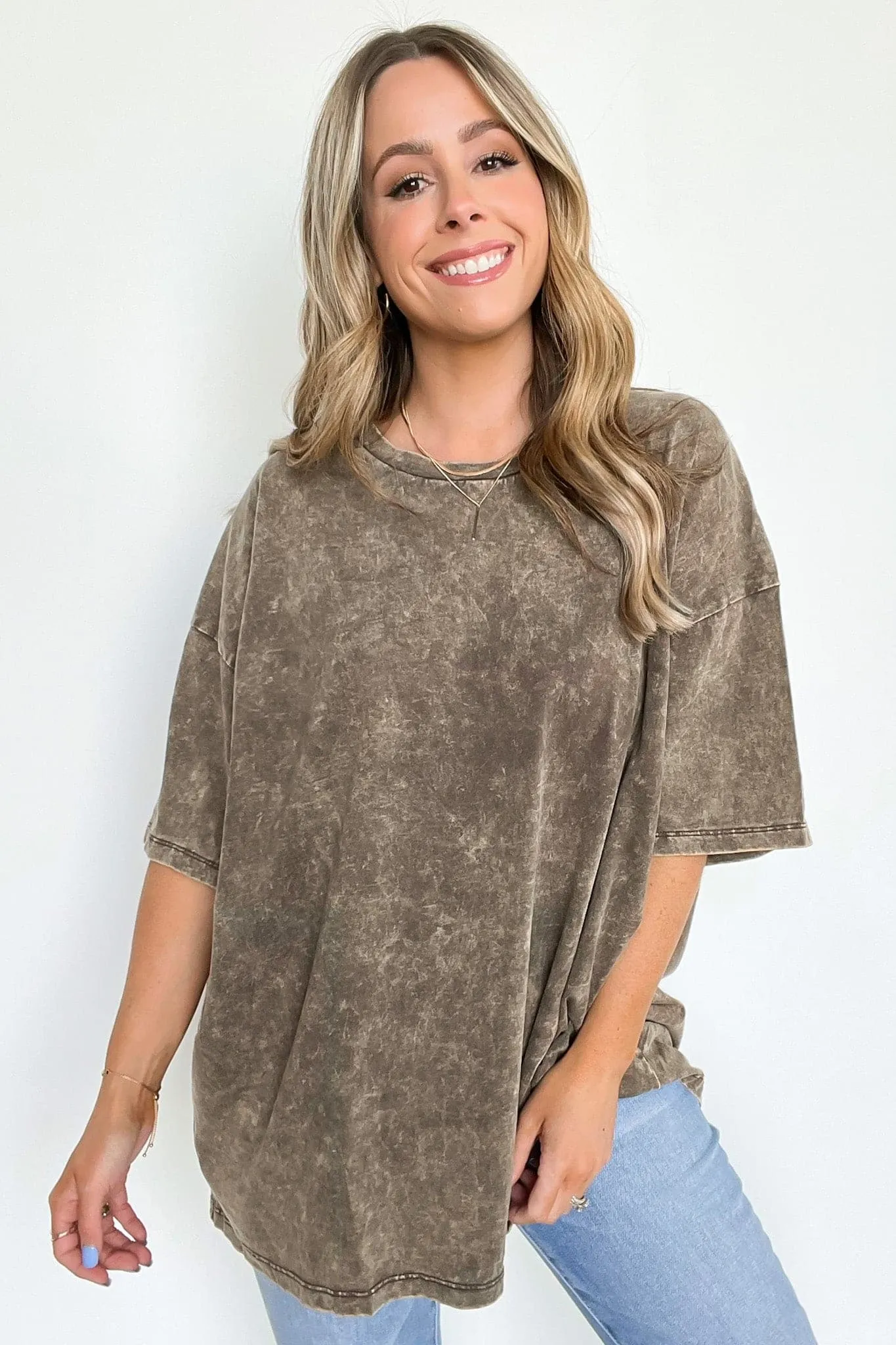 Weekend Awaits Mineral Wash Oversized Top - BACK IN STOCK