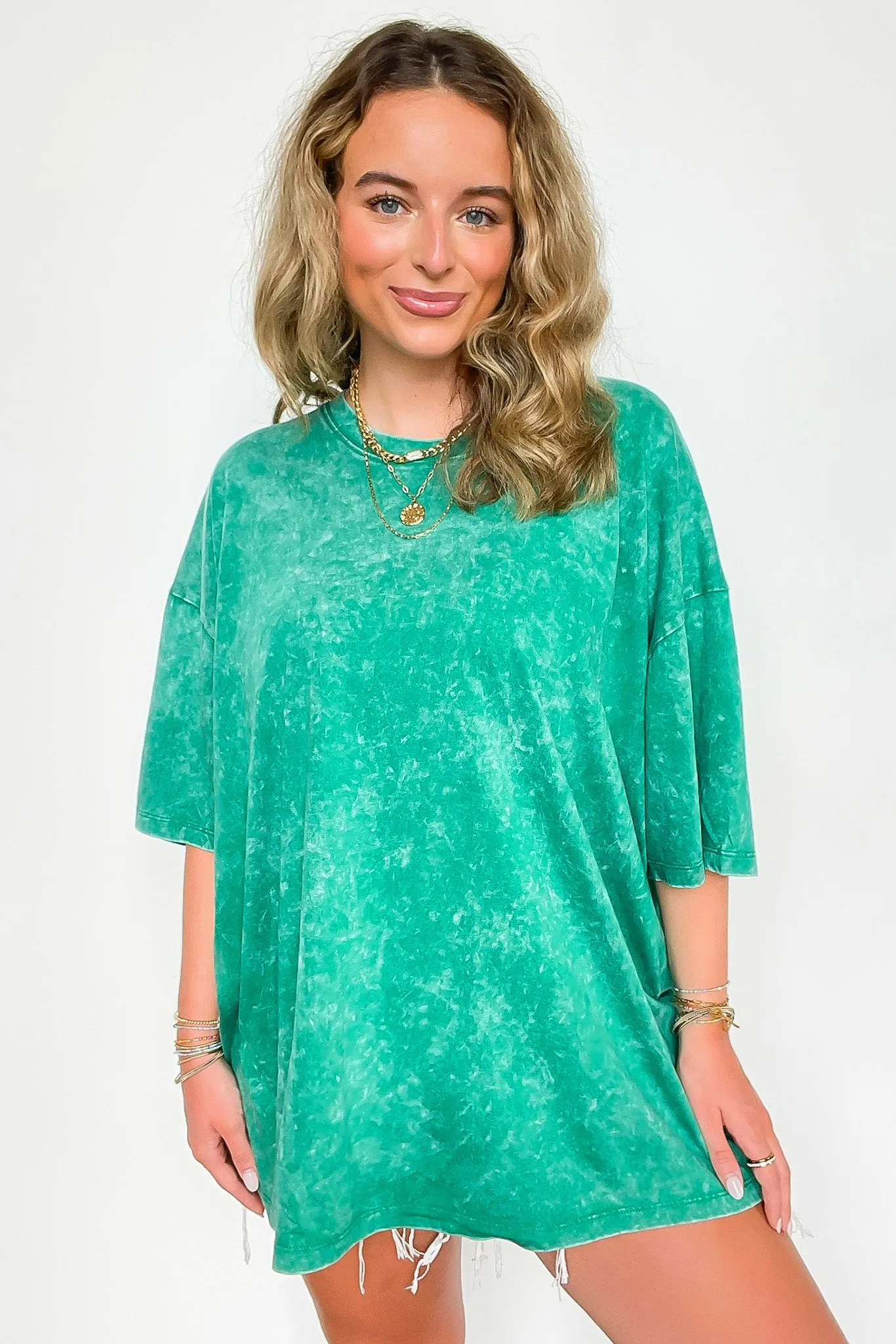 Weekend Awaits Mineral Wash Oversized Top - BACK IN STOCK