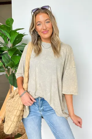 Weekend Awaits Mineral Wash Oversized Top - BACK IN STOCK