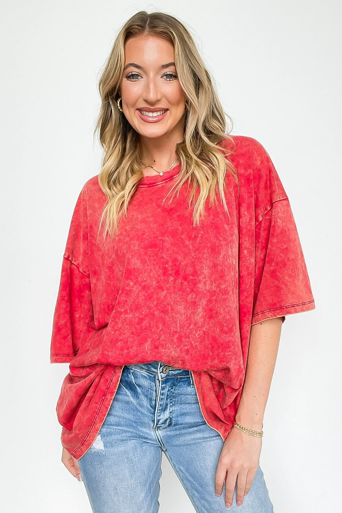 Weekend Awaits Mineral Wash Oversized Top - BACK IN STOCK