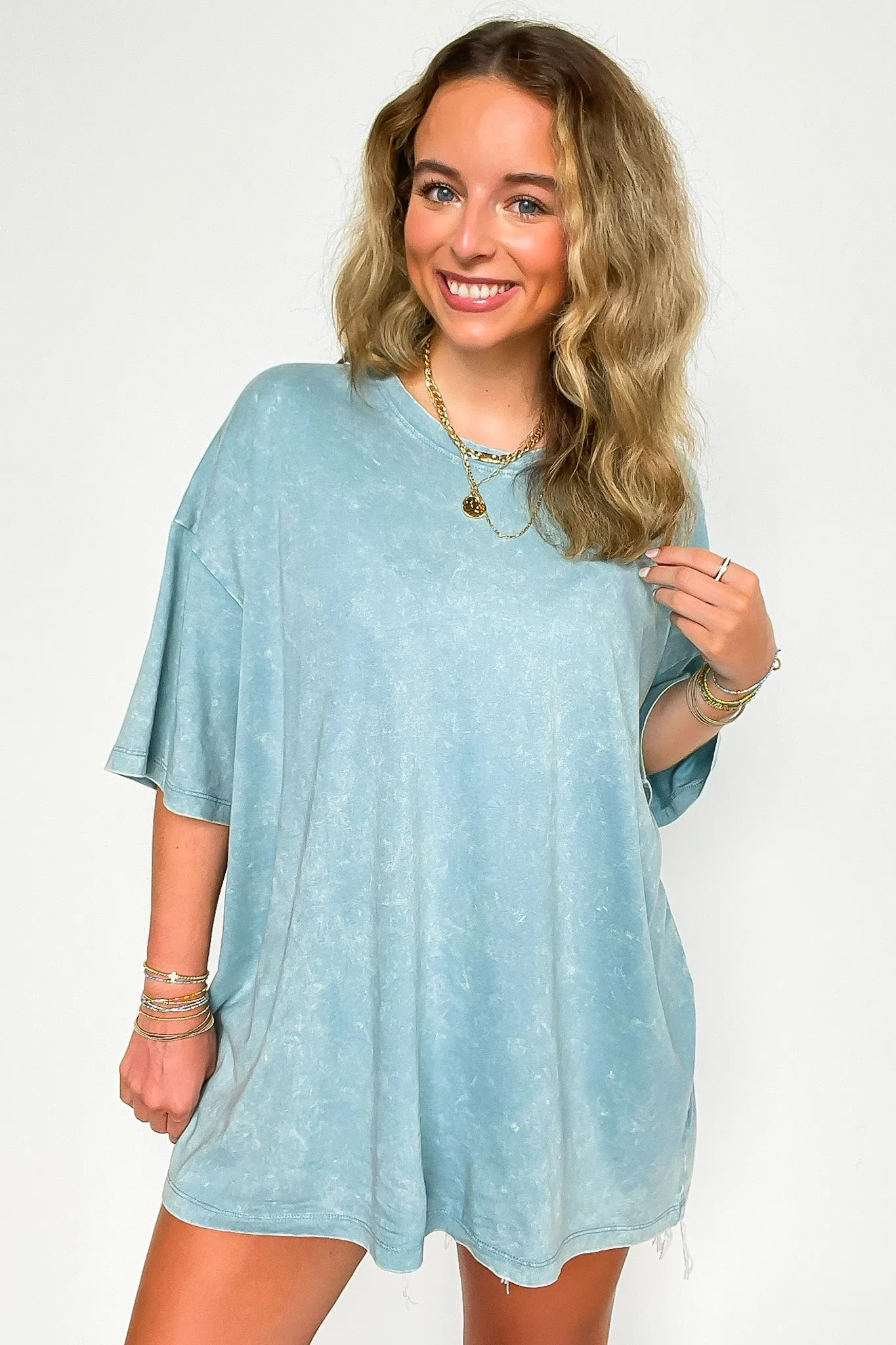 Weekend Awaits Mineral Wash Oversized Top - BACK IN STOCK