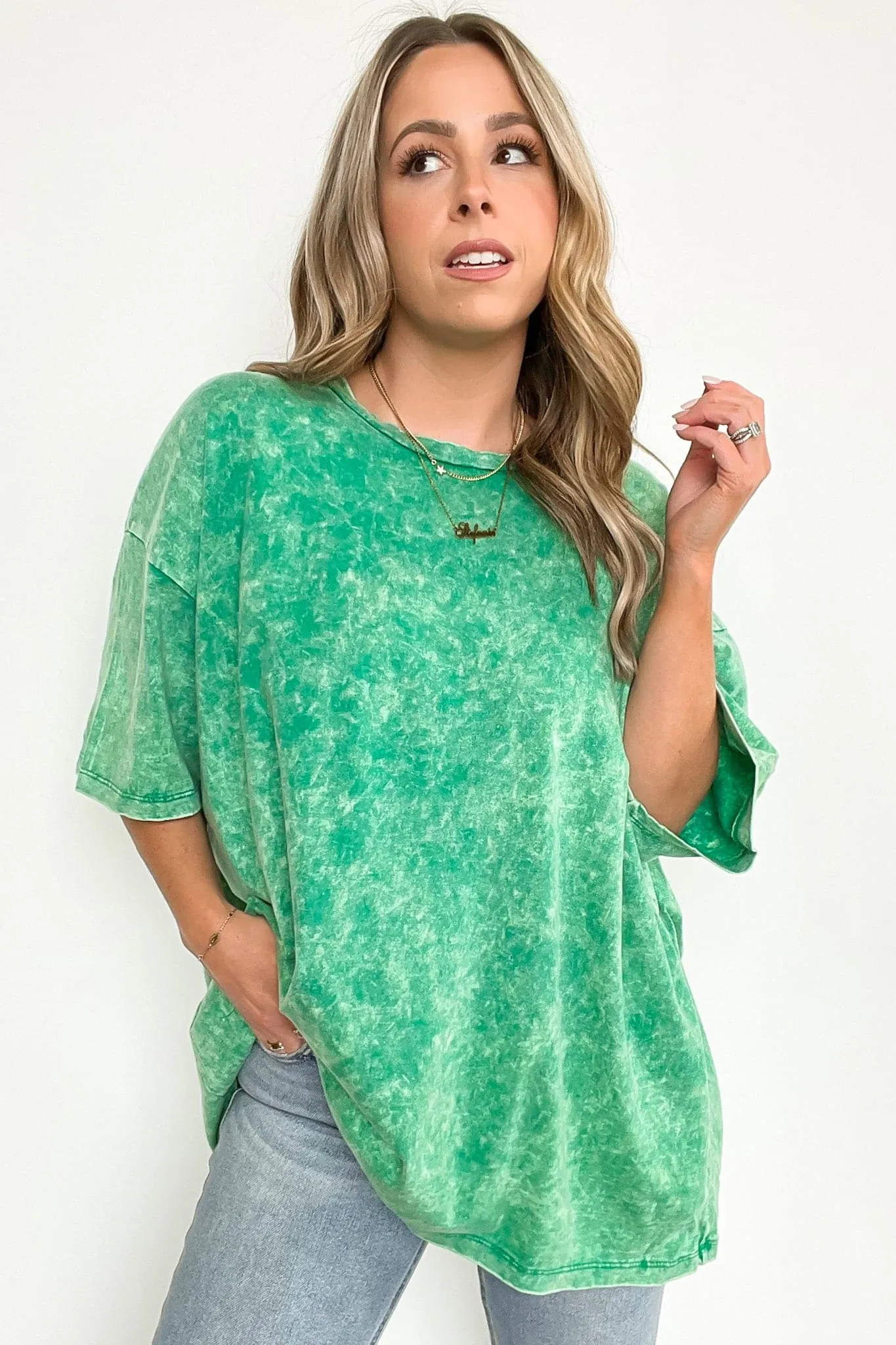 Weekend Awaits Mineral Wash Oversized Top - BACK IN STOCK