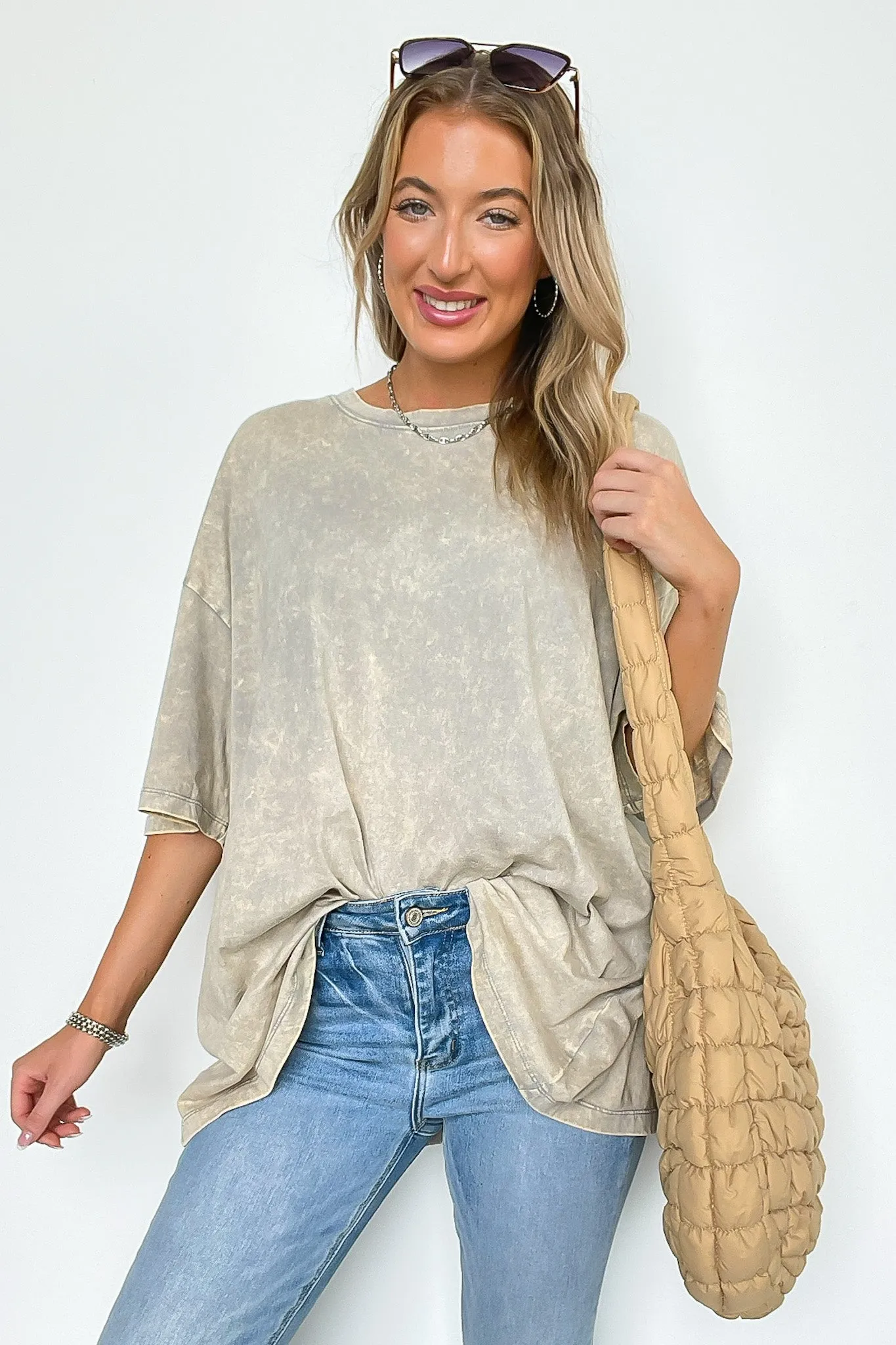 Weekend Awaits Mineral Wash Oversized Top - BACK IN STOCK