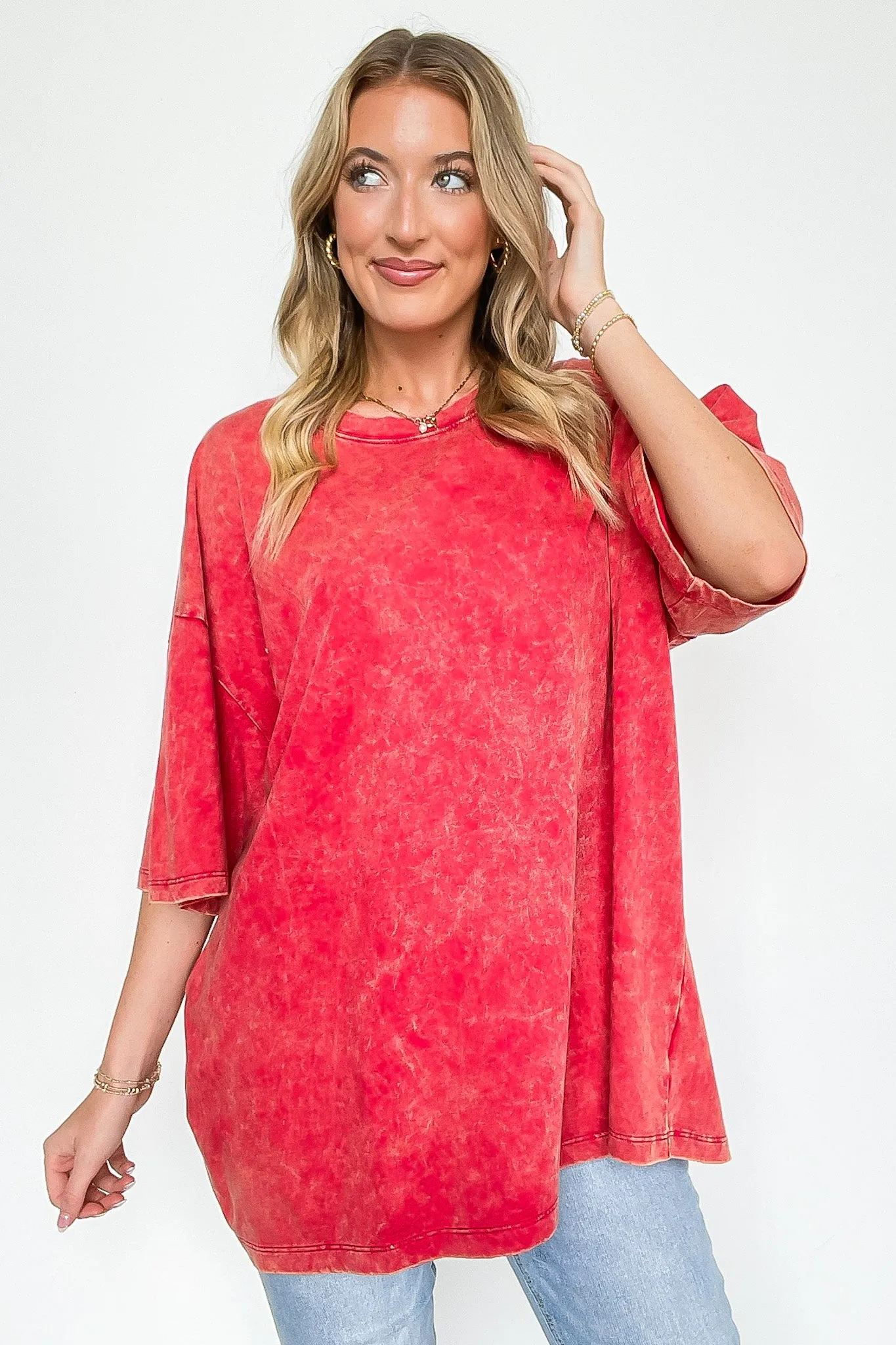Weekend Awaits Mineral Wash Oversized Top - BACK IN STOCK