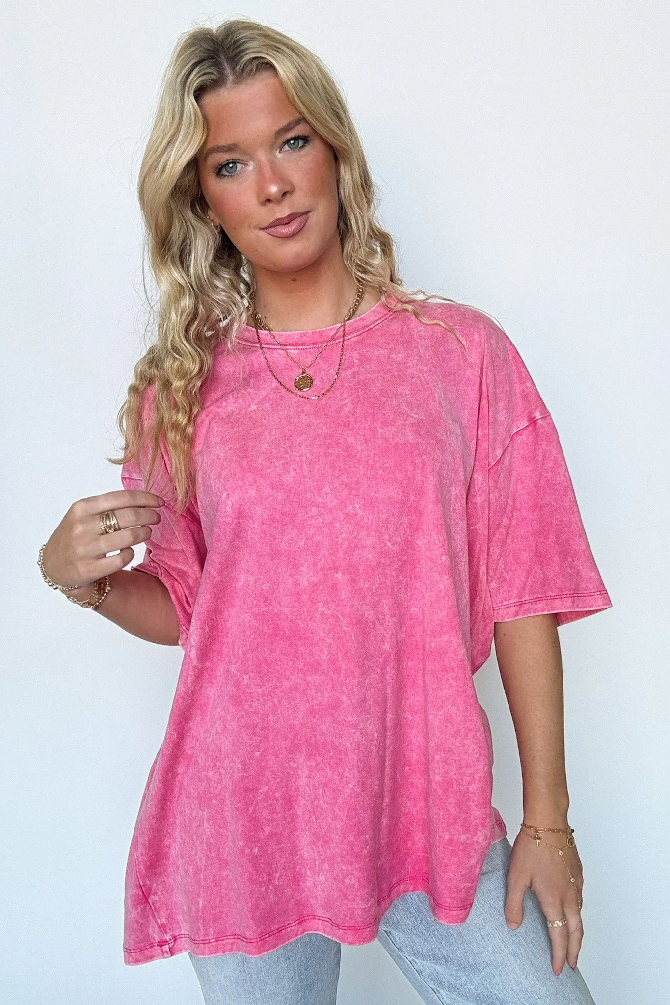 Weekend Awaits Mineral Wash Oversized Top - BACK IN STOCK