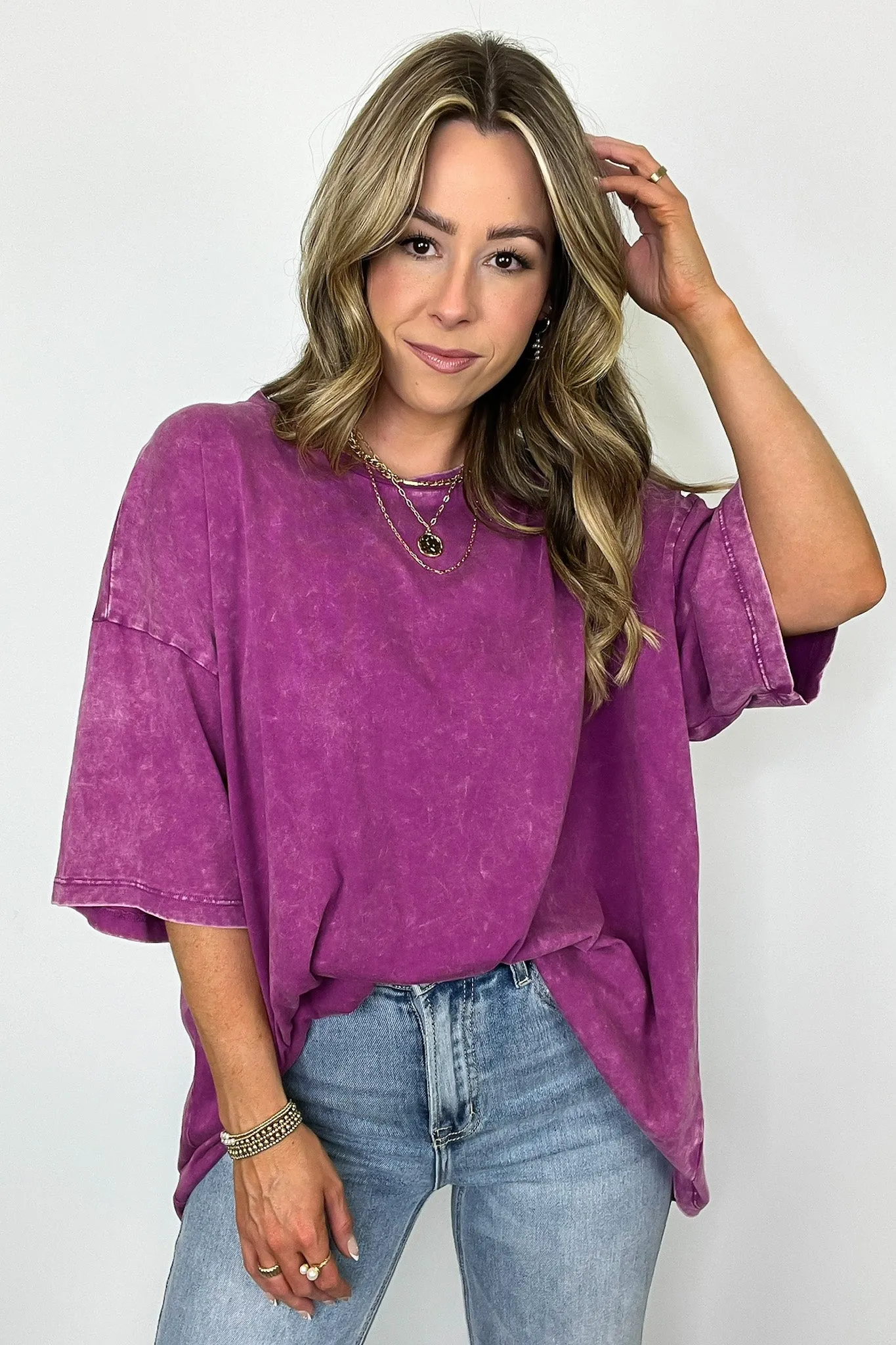 Weekend Awaits Mineral Wash Oversized Top - BACK IN STOCK