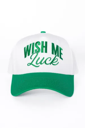 Wish Me Luck Dark Green and Khaki Trucker Hat SALE
