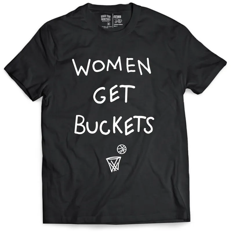 Women Get Buckets - T-Shirt - Black Bigger Than Basketball