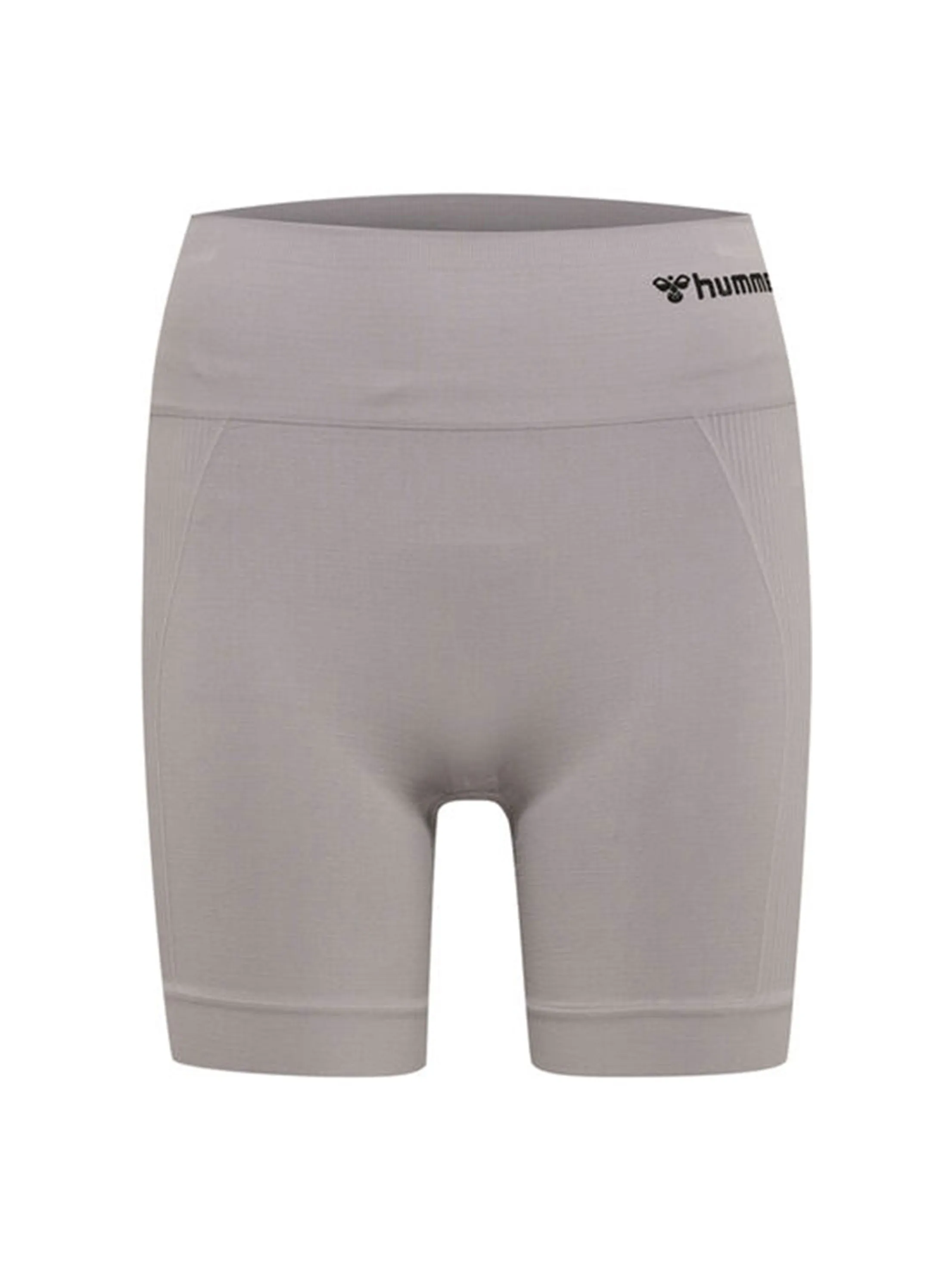 Women's Brand Logo Embroidered Biker Short,Light Grey