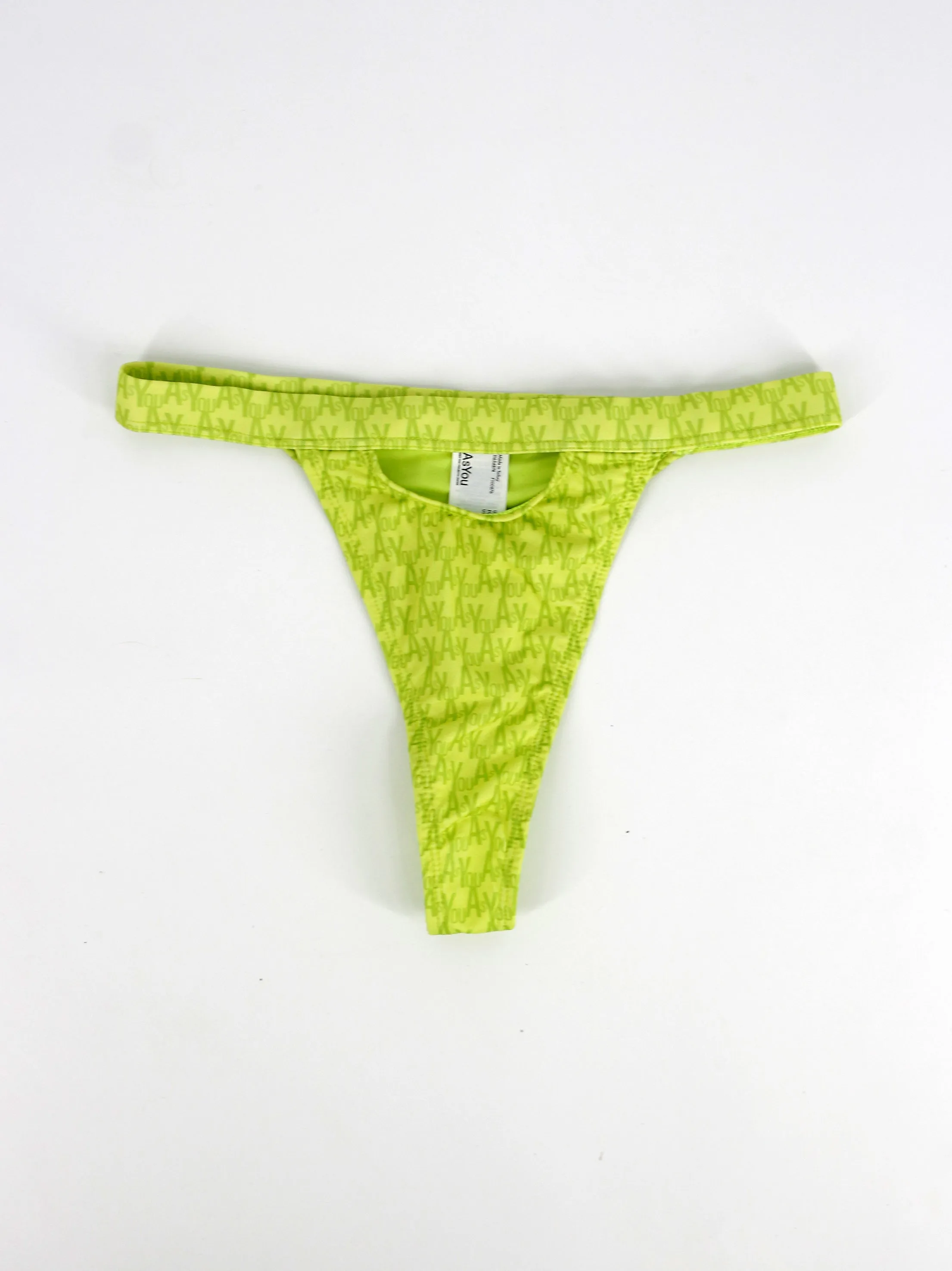 Women's Brand Logo Printed Bikini Bottom,Light Green