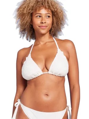 Women's Crochet  Padded Bikini Top,White